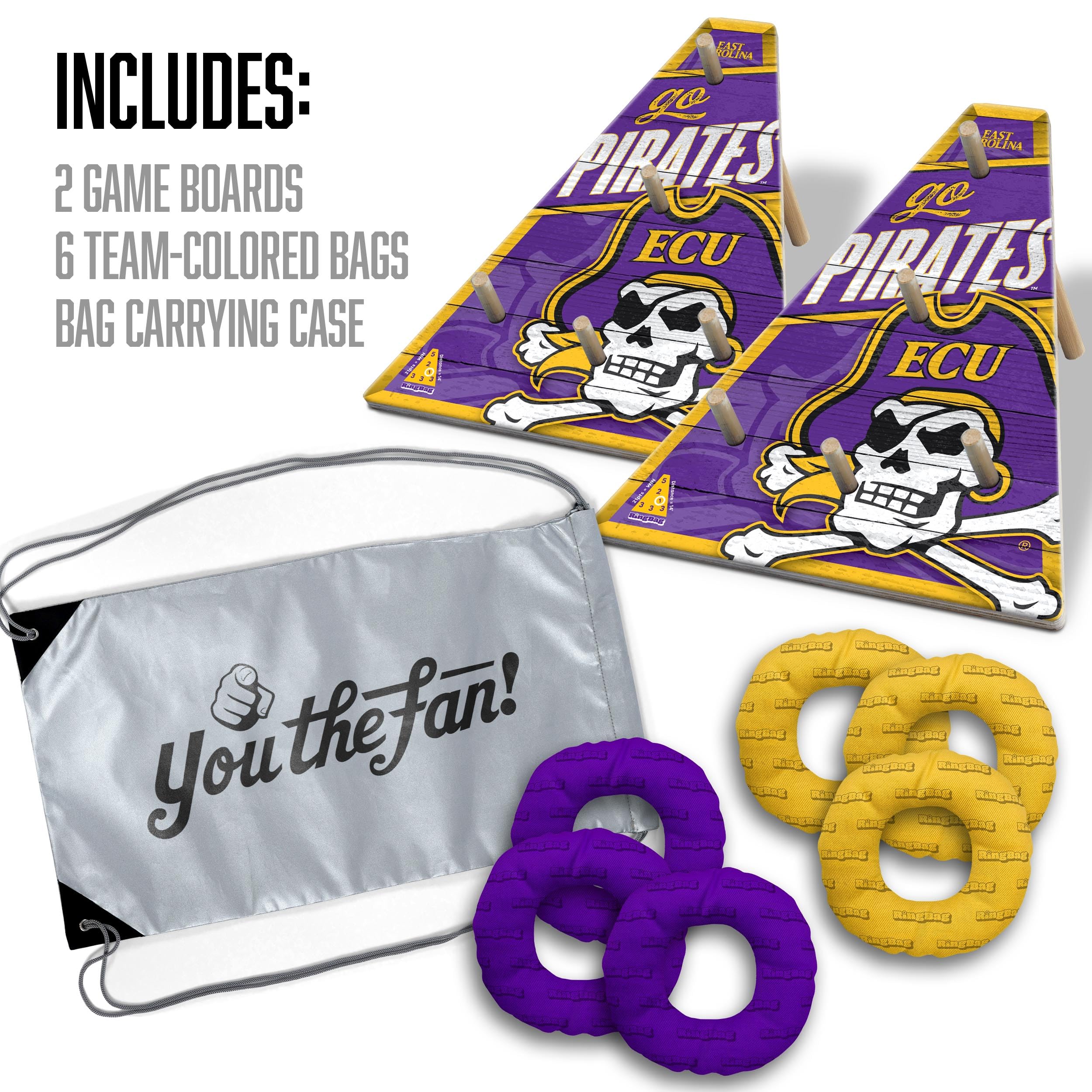 YouTheFan NCAA East Carolina Pirates RingBag - Sports Collectibles, Sports Memorabilia, Sports Fan Shop, Sports Gifts