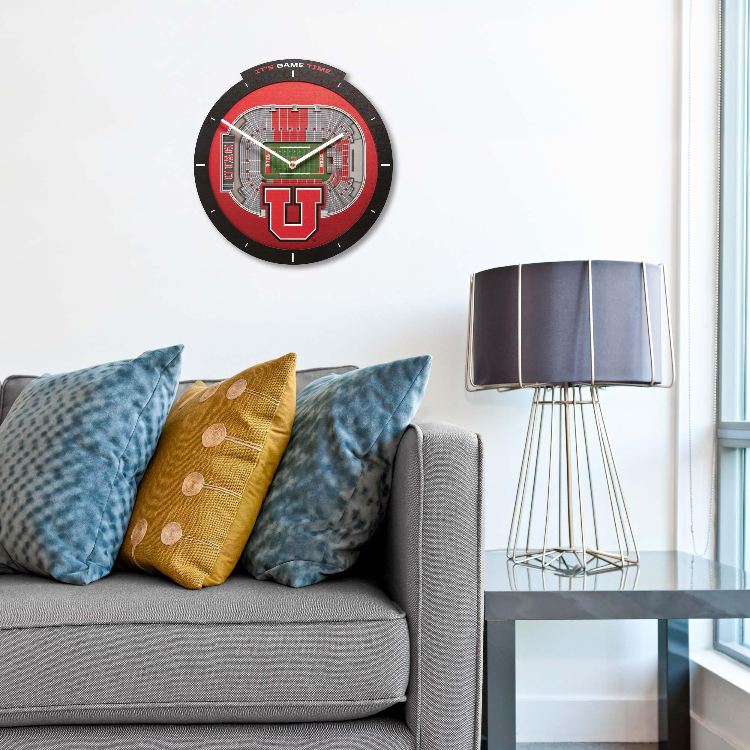 YouTheFan NCAA Utah Utes 3D StadiumView Clock - Sports Collectibles, Sports Memorabilia, Sports Fan Shop, Sports Gifts