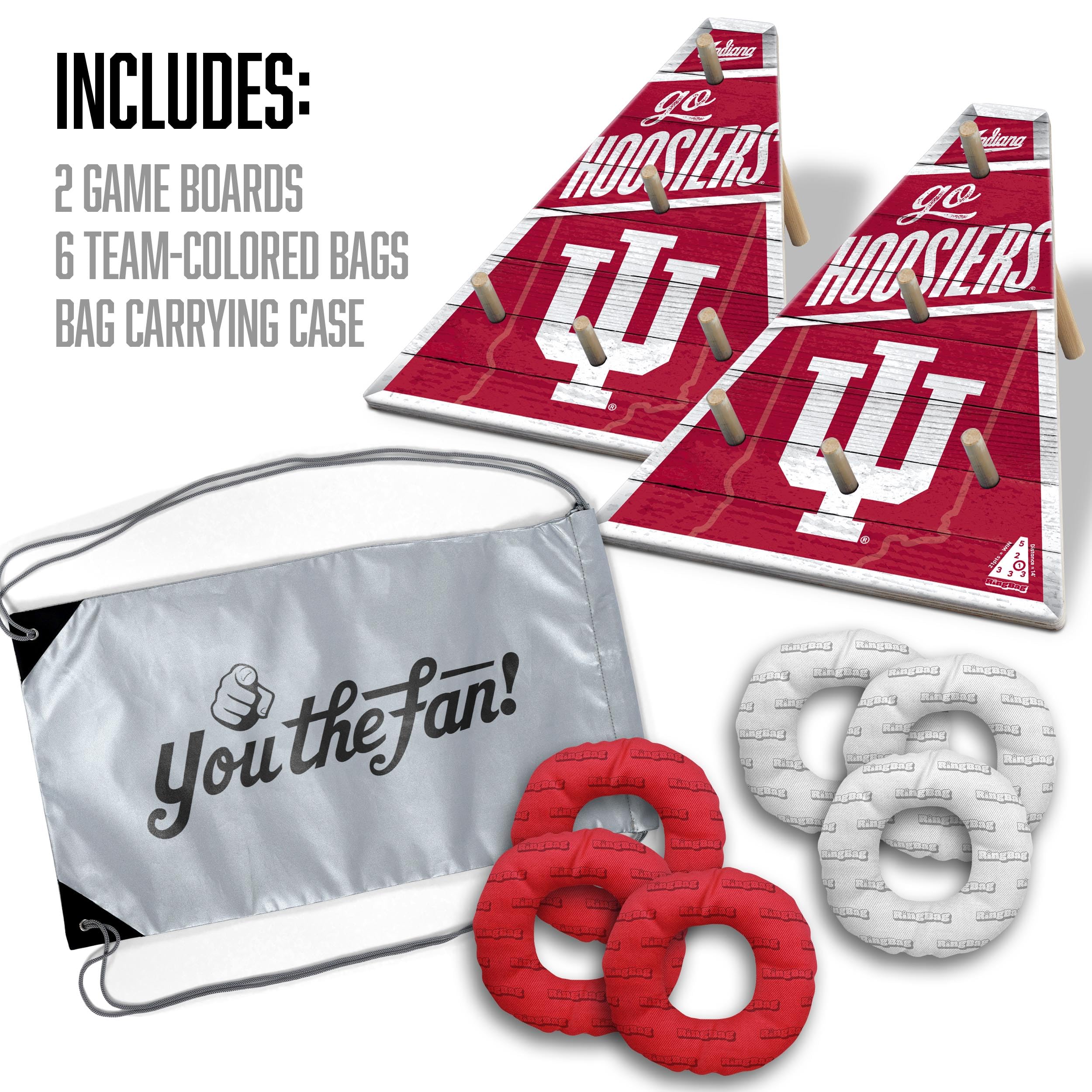 YouTheFan NCAA Indiana Hoosiers RingBag - Sports Collectibles, Sports Memorabilia, Sports Fan Shop, Sports Gifts