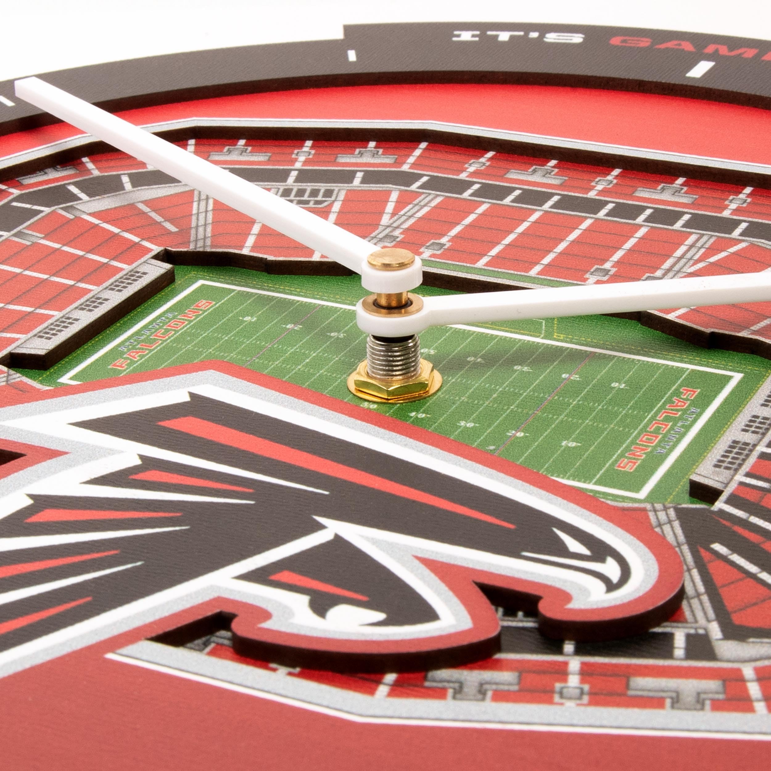 YouTheFan NFL Atlanta Falcons 3D StadiumView Clock - Sports Gifts, Sports Memorabilia, Sports Collectibles, Fan Shop