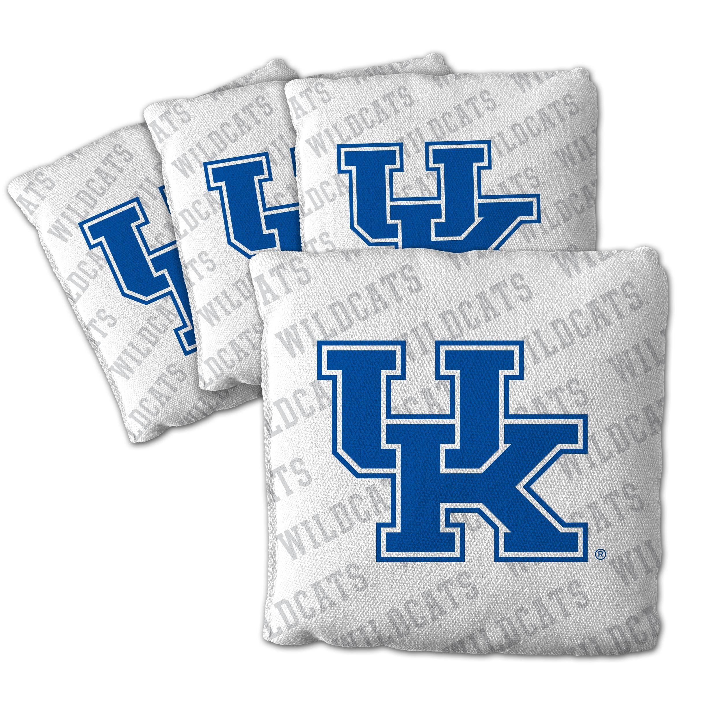 YouTheFan NCAA Kentucky Wildcats - Cornhole Bags - 4PK - White - Sports Collectibles, Sports Memorabilia, Sports Fan Shop, Sports Gifts