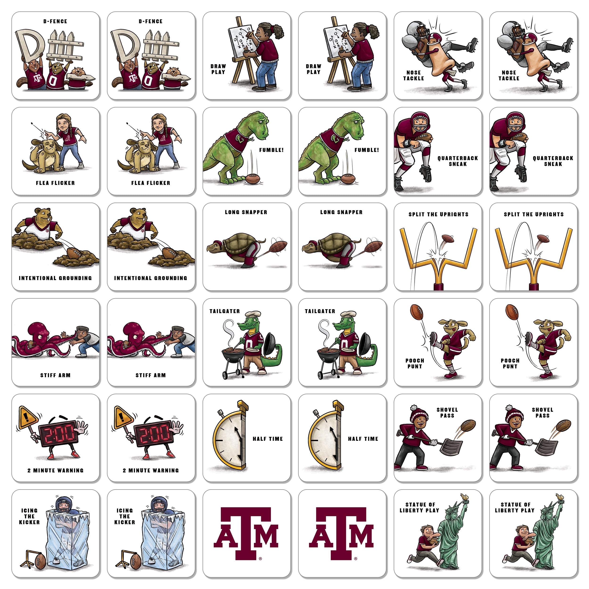 YouTheFan NCAA Texas A&M Aggies Licensed Memory Match Game - Sports Collectibles, Sports Memorabilia, Sports Fan Shop, Sports Gifts