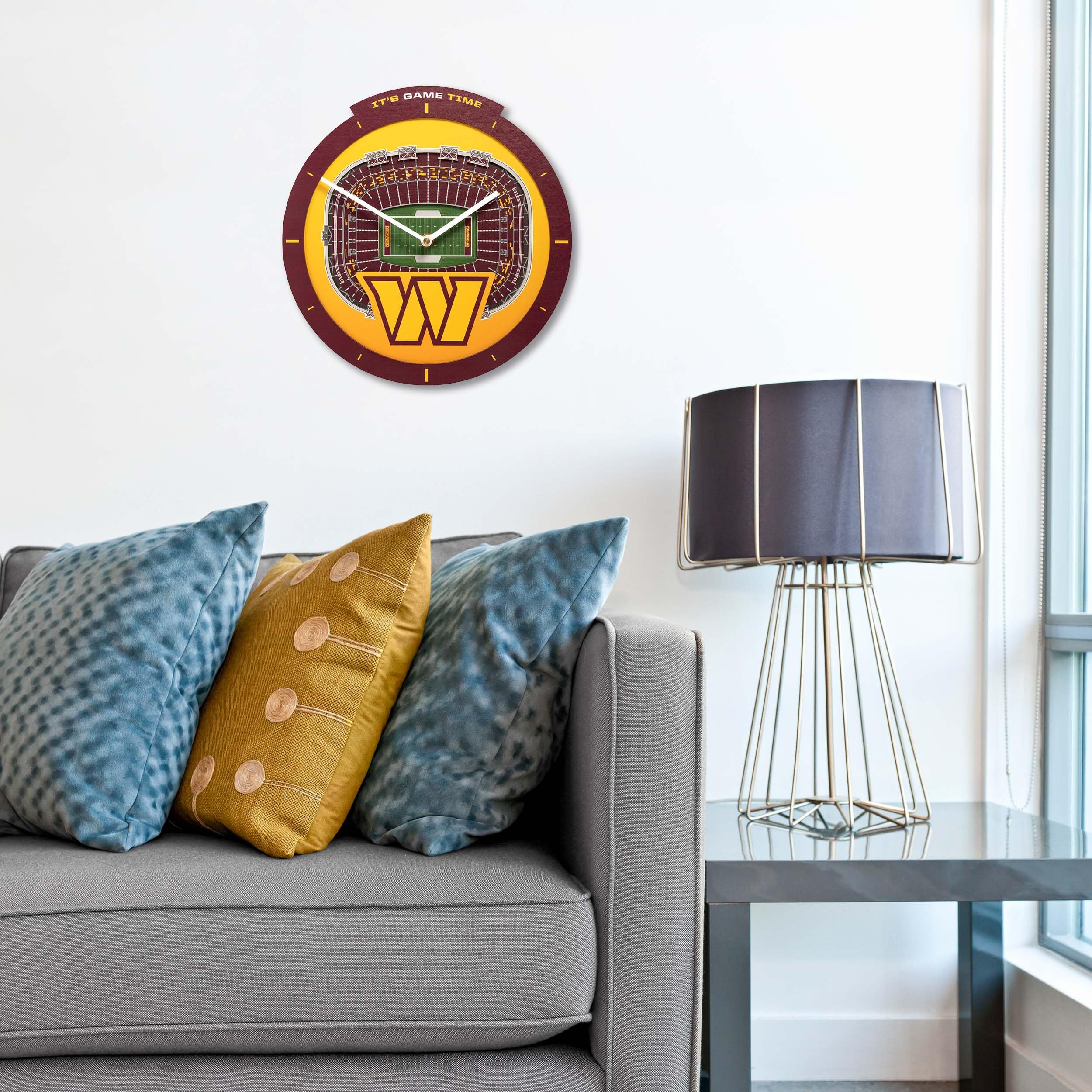 YouTheFan NFL Washington Commanders 3D StadiumView Clock - Sports Collectibles, Sports Memorabilia, Sports Fan Shop, Sports Gifts