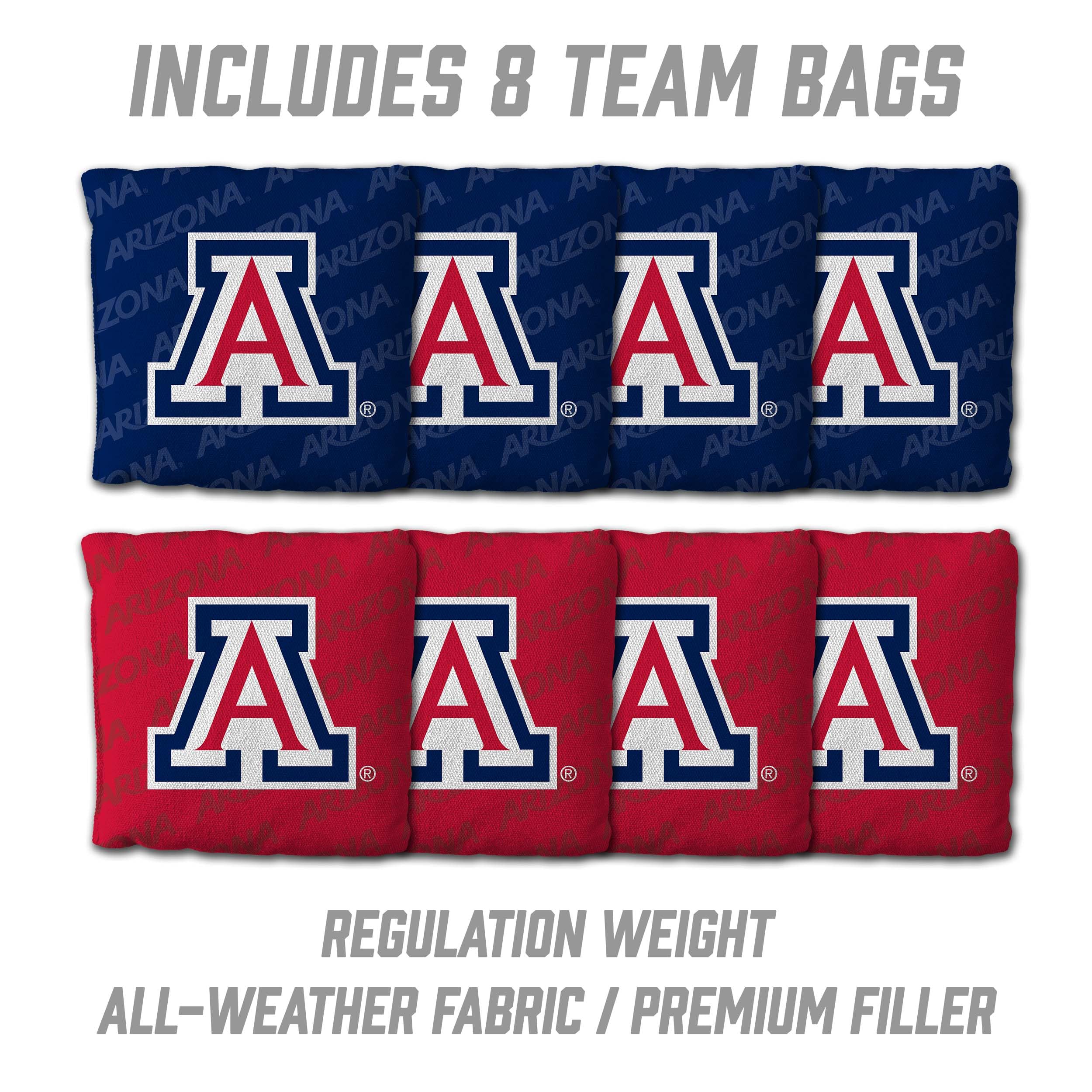 YouTheFan NCAA Arizona Wildcats 2’ x 4’ Professional Wood Cornhole Game with Logo Bags - Sports Collectibles, Sports Memorabilia, Sports Fan Shop, Sports Gifts