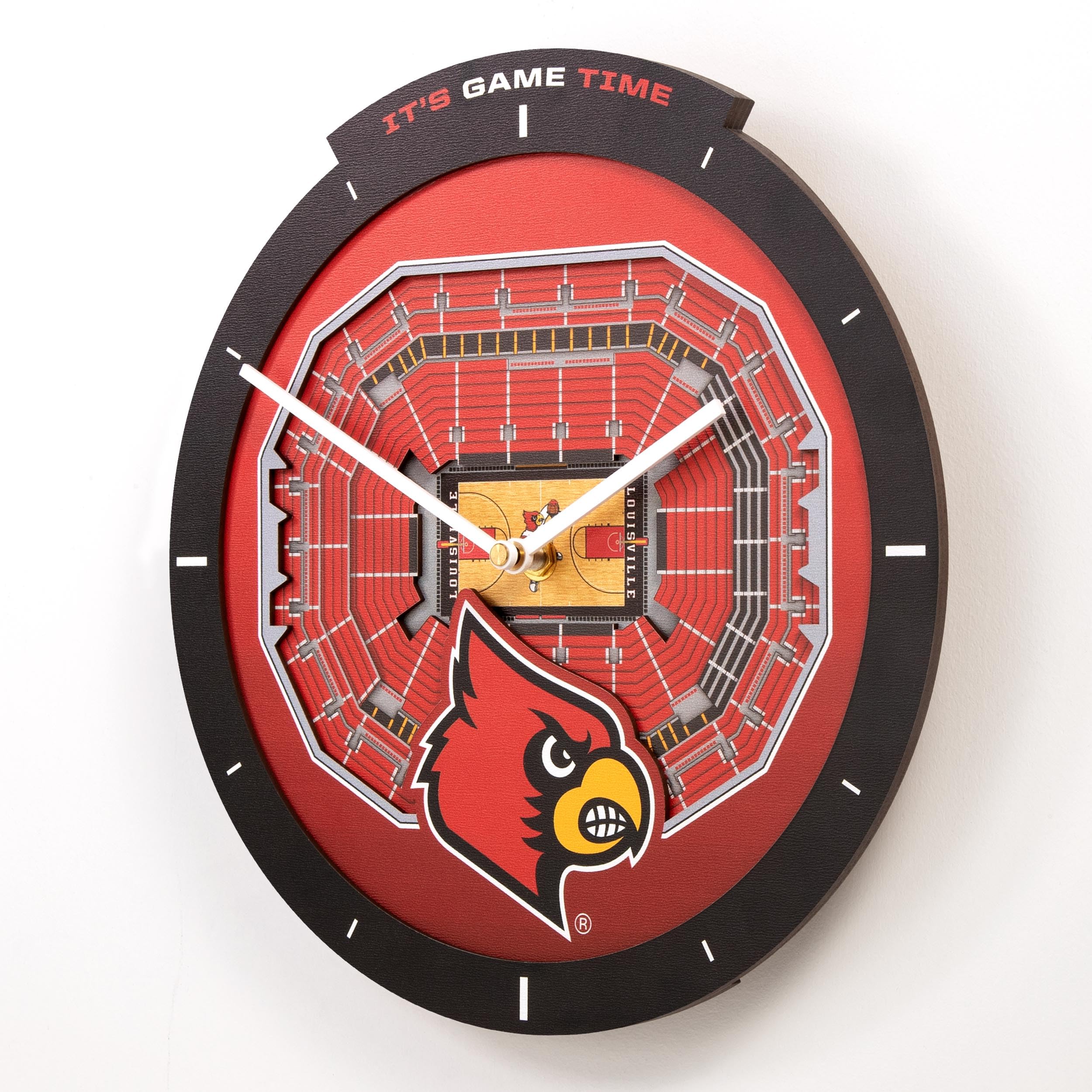 YouTheFan NCAA Louisville Cardinals 3D StadiumView Clock - Sports Collectibles, Sports Memorabilia, Sports Fan Shop, Sports Gifts