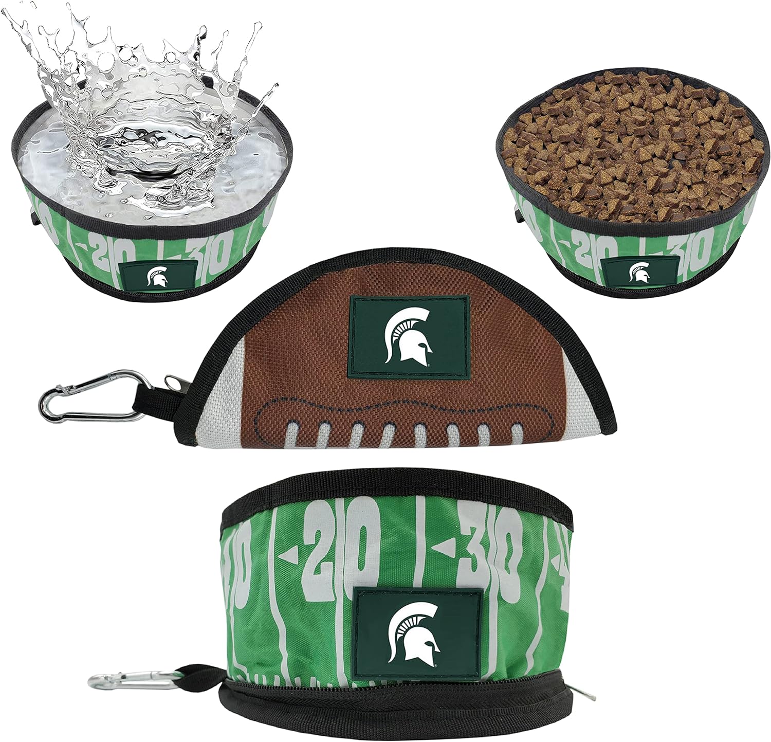 Michigan State Collapsible Pet Bowl by Pet First - Sports Collectibles, Sports Memorabilia, Sports Fan Shop, Sports Gifts
