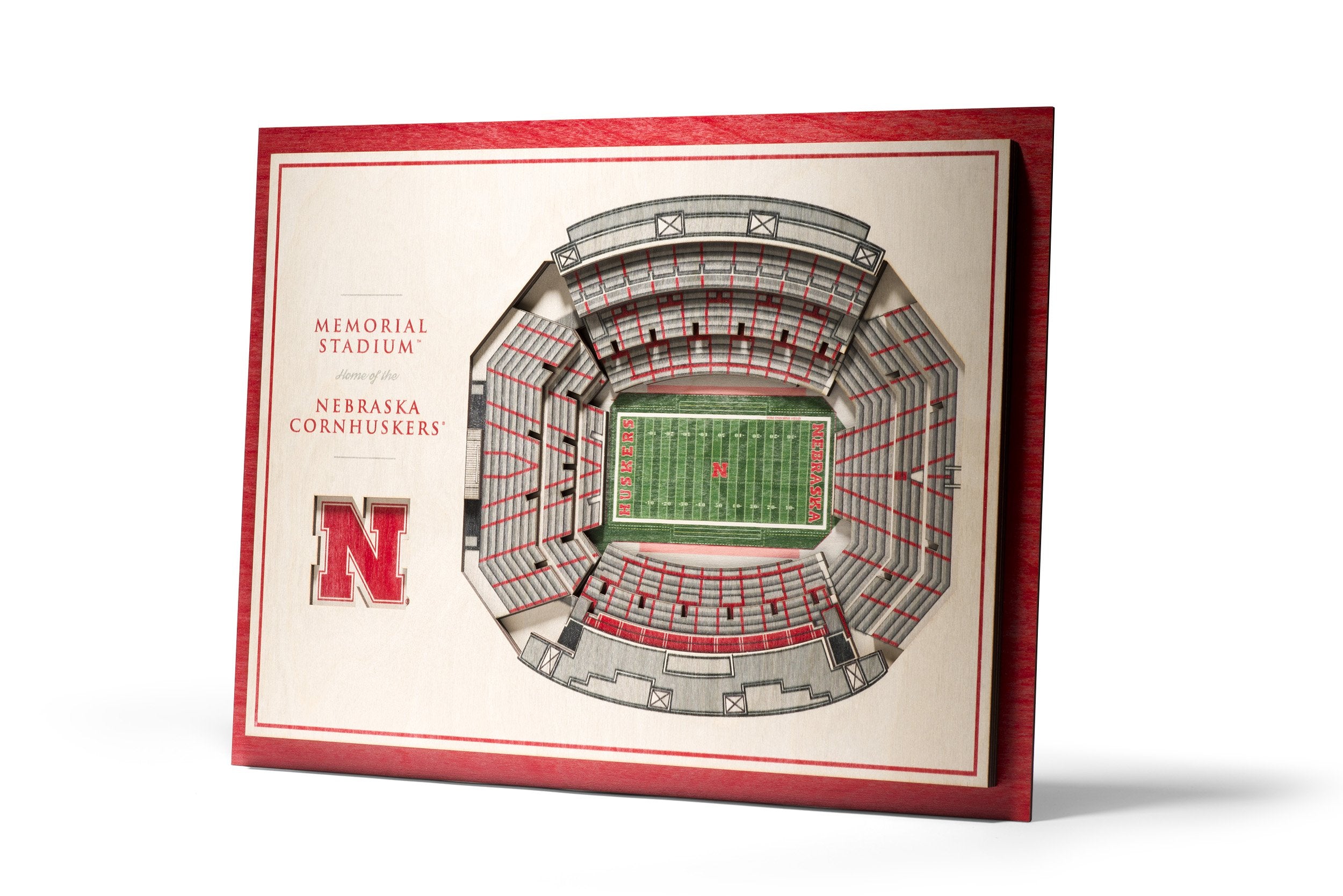 YouTheFan NCAA Nebraska Cornhuskers 5-Layer StadiumView 3D Wall Art - Memorial Stadium - Sports Collectibles, Sports Memorabilia, Sports Fan Shop, Sports Gifts