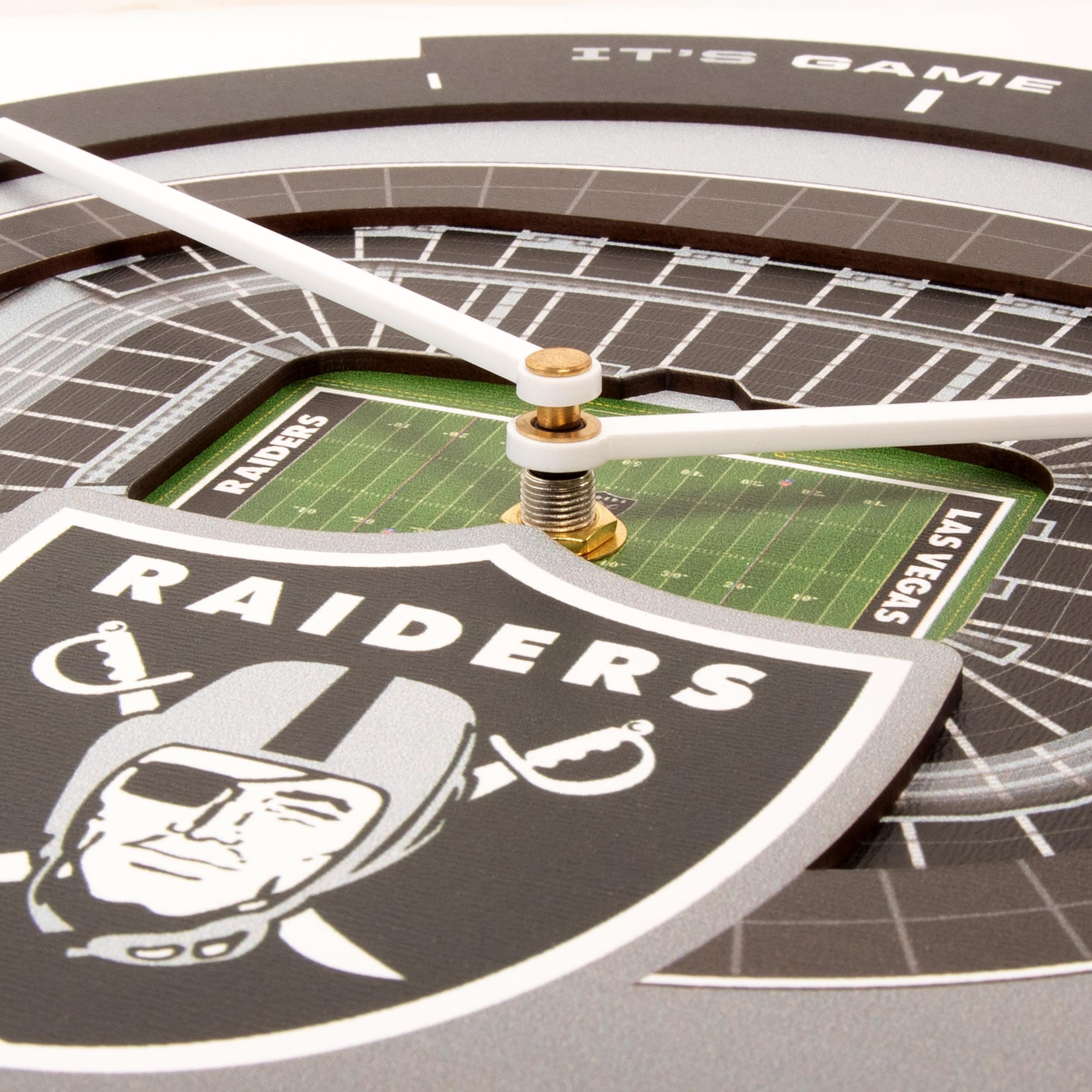 YouTheFan NFL Las Vegas Raiders 3D StadiumView Clock - Sports Gifts, Sports Memorabilia, Sports Collectibles, Fan Shop