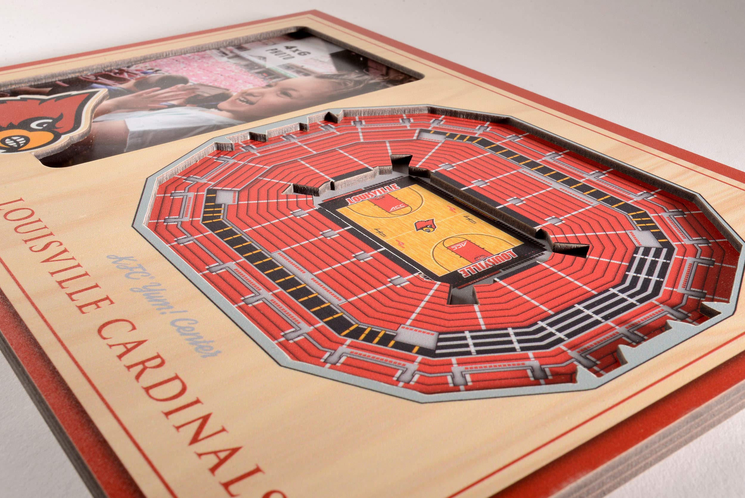 YouTheFan NCAA Louisville Cardinals 3D StadiumView Picture Frame - KFC Yum! Center - Sports Collectibles, Sports Memorabilia, Sports Fan Shop, Sports Gifts
