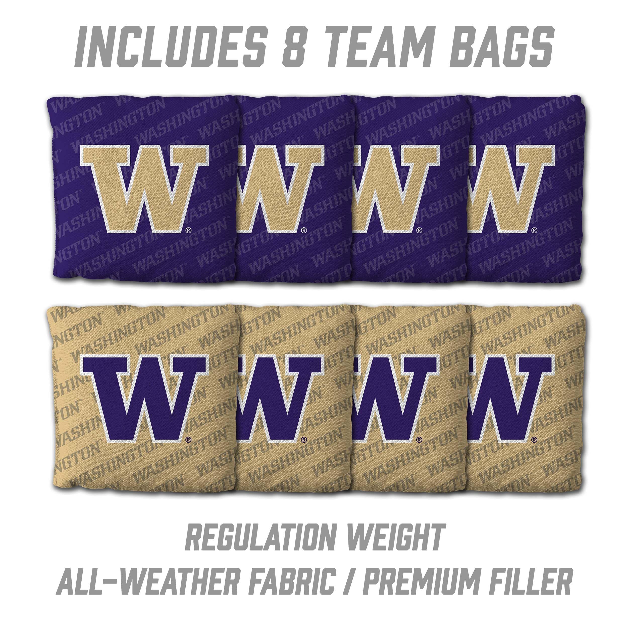 YouTheFan NCAA Washington Huskies 2’ x 4’ Professional Wood Cornhole Game with Logo Bags - Sports Collectibles, Sports Memorabilia, Sports Fan Shop, Sports Gifts