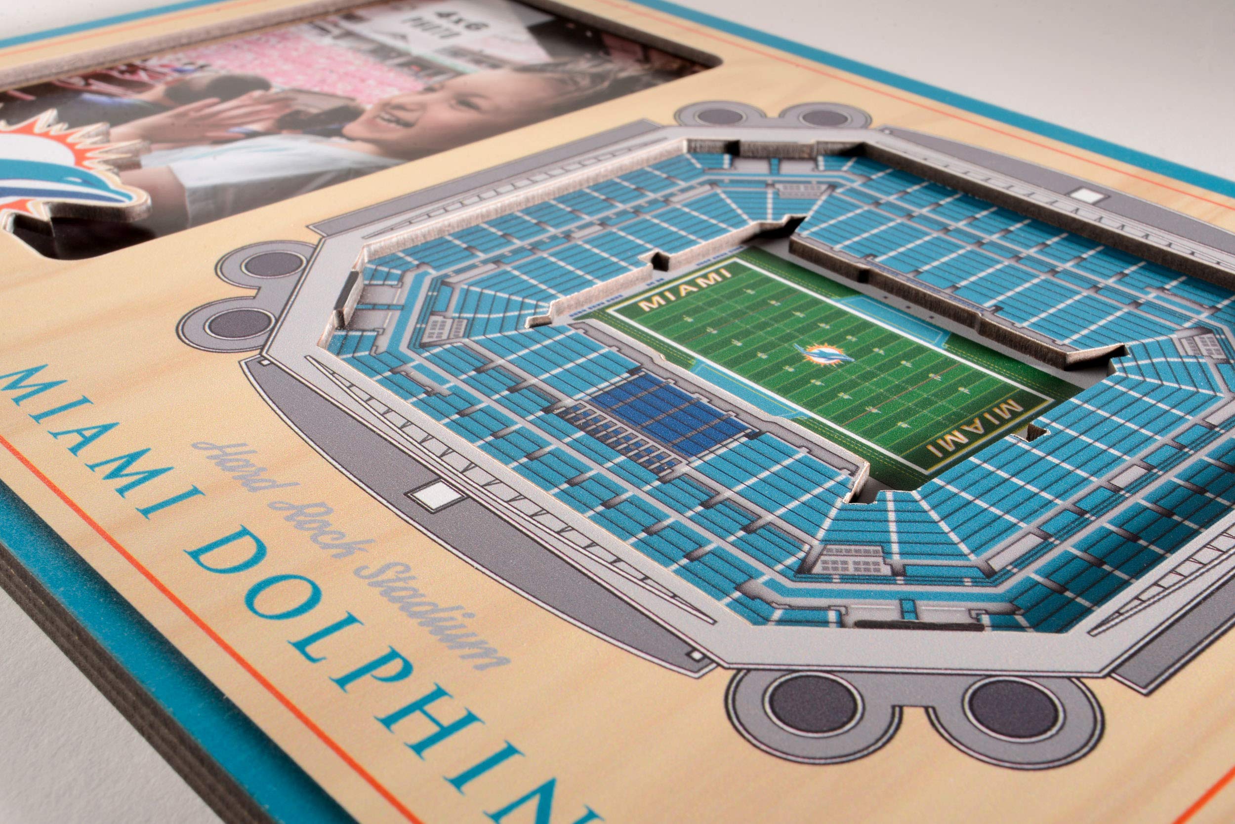 YouTheFan NFL Miami Dolphins 3D StadiumViews Picture Frame - Sports Collectibles, Sports Memorabilia, Sports Fan Shop, Sports Gifts