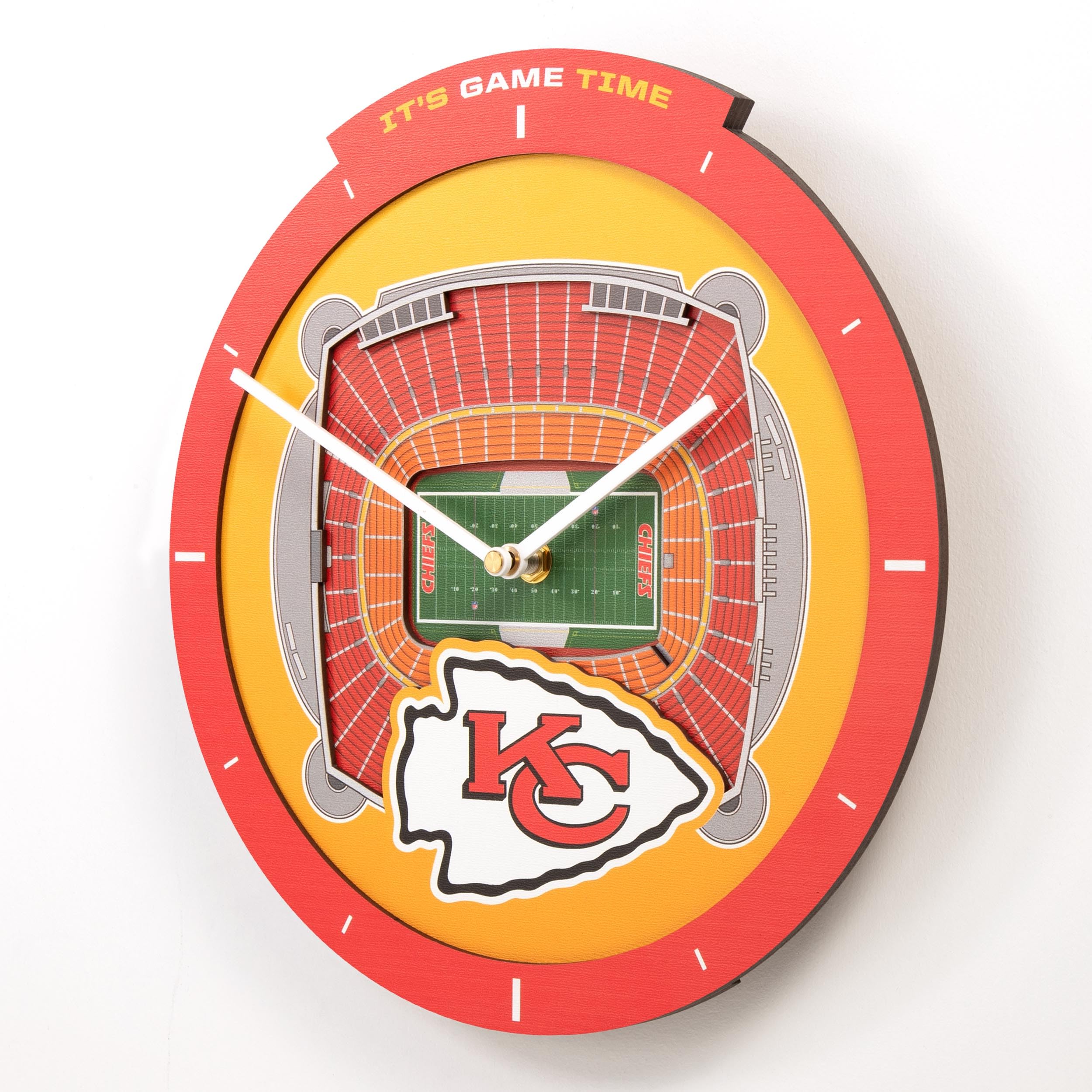 YouTheFan NFL Kansas City Chiefs 3D StadiumView Clock - Sports Collectibles, Sports Memorabilia, Sports Fan Shop, Sports Gifts