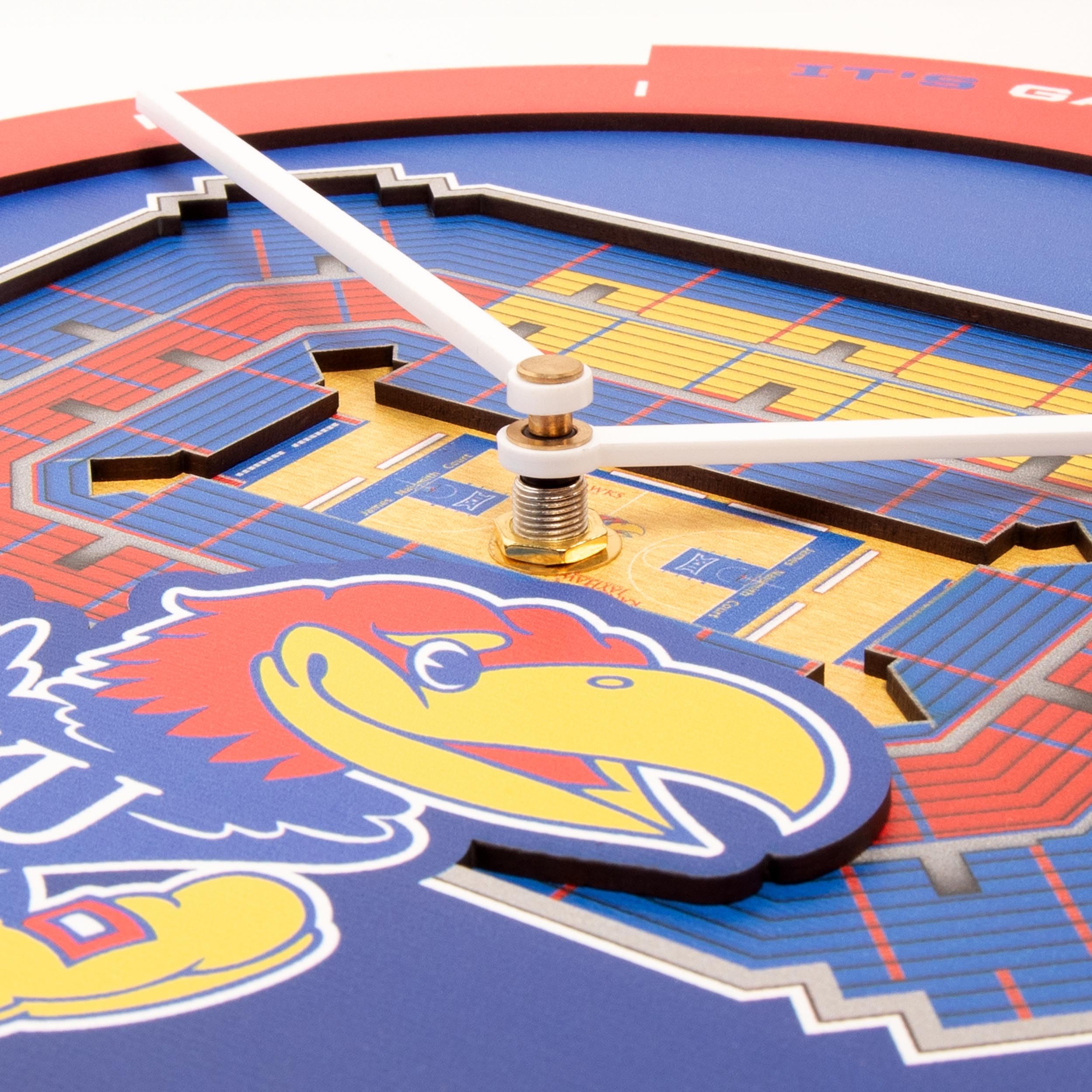 YouTheFan NCAA Kansas Jayhawks 3D StadiumView Clock - Sports Collectibles, Sports Memorabilia, Sports Fan Shop, Sports Gifts