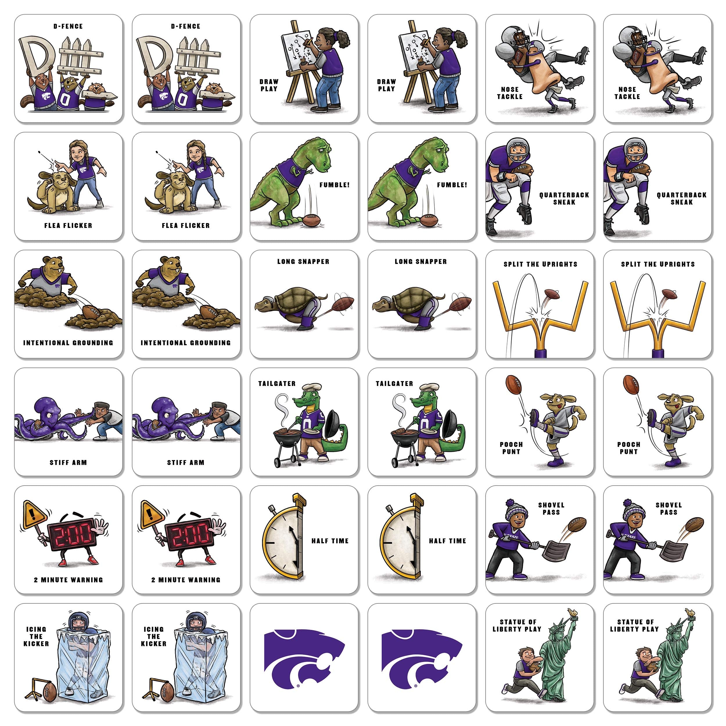 YouTheFan NCAA Kansas State Wildcats Licensed Memory Match Game - Sports Collectibles, Sports Memorabilia, Sports Fan Shop, Sports Gifts