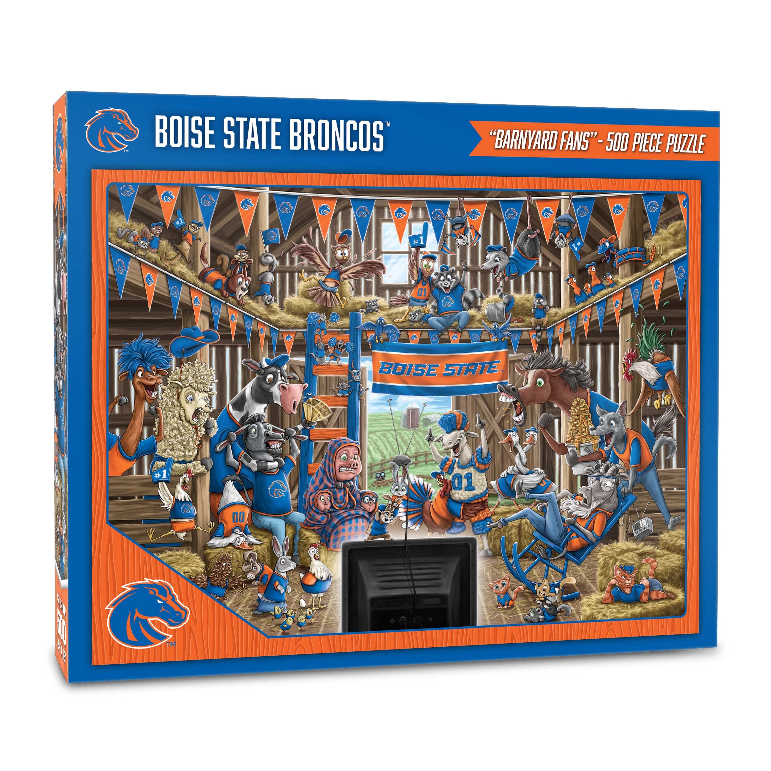 YouTheFan NCAA Boise State Broncos Barnyard Fans 500pc Puzzle - Sports Collectibles, Sports Memorabilia, Sports Fan Shop, Sports Gifts