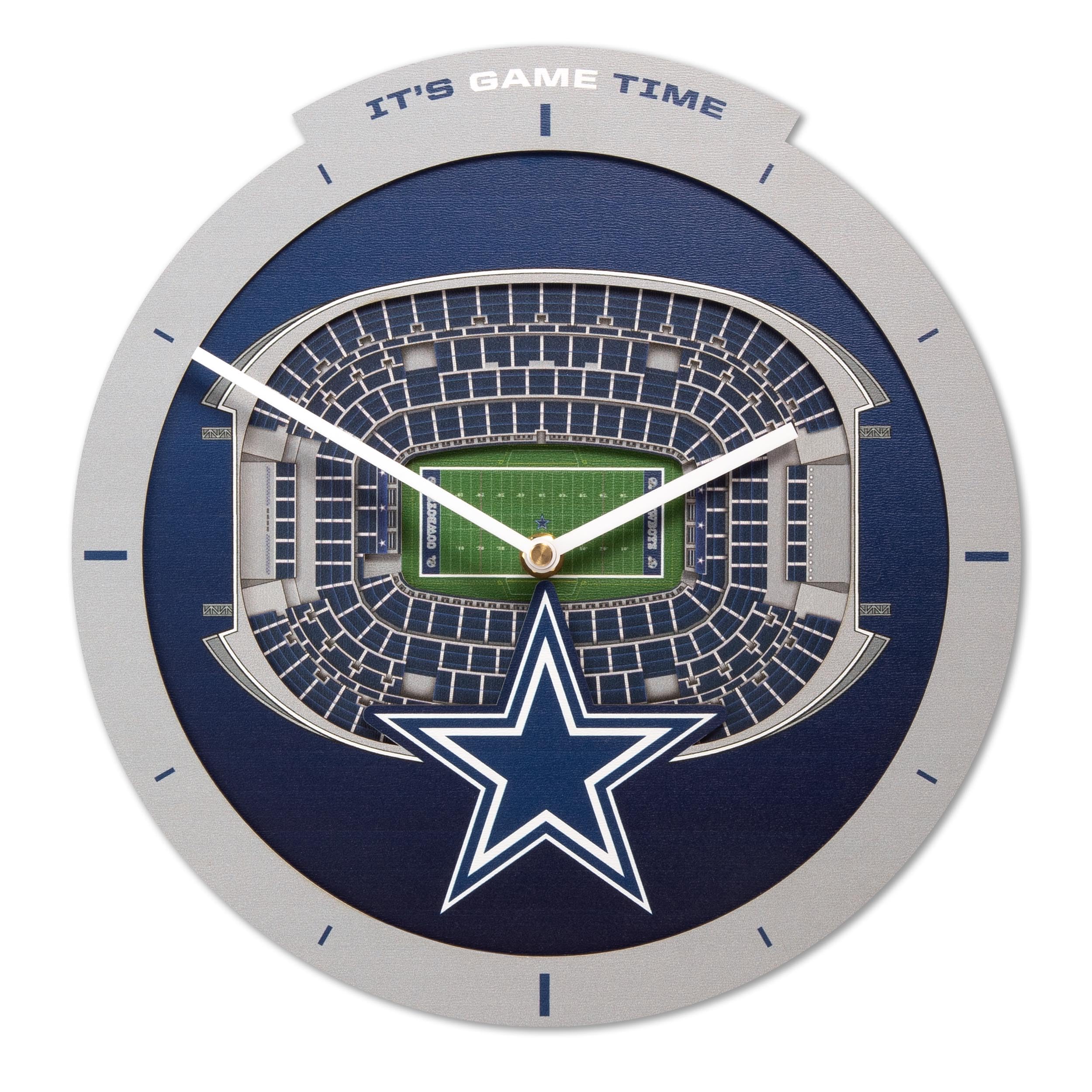 YouTheFan NFL Dallas Cowboys 3D StadiumView Clock - Sports Collectibles, Sports Memorabilia, Sports Fan Shop, Sports Gifts
