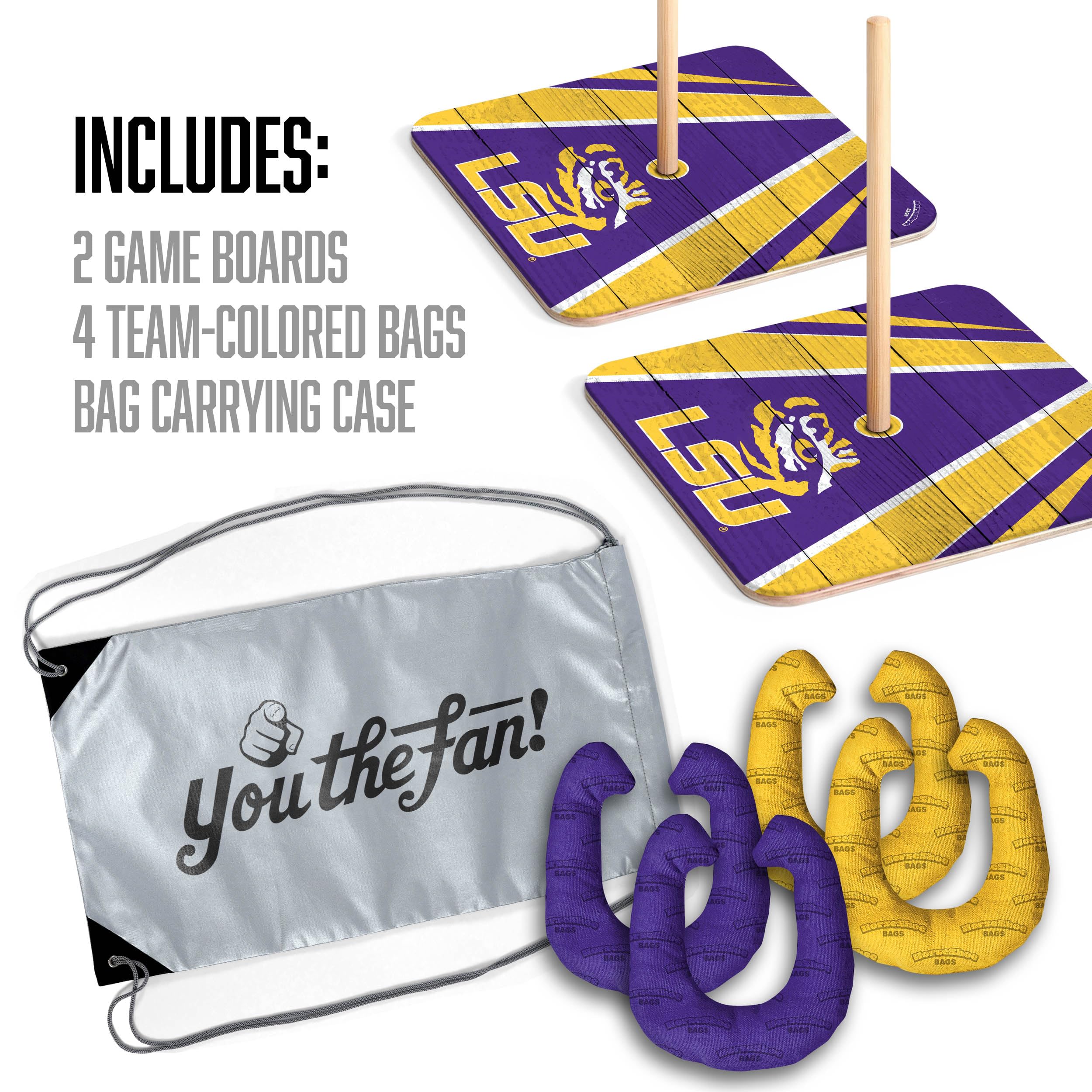 YouTheFan NCAA LSU Tigers Horseshoe Bags - Sports Collectibles, Sports Memorabilia, Sports Fan Shop, Sports Gifts