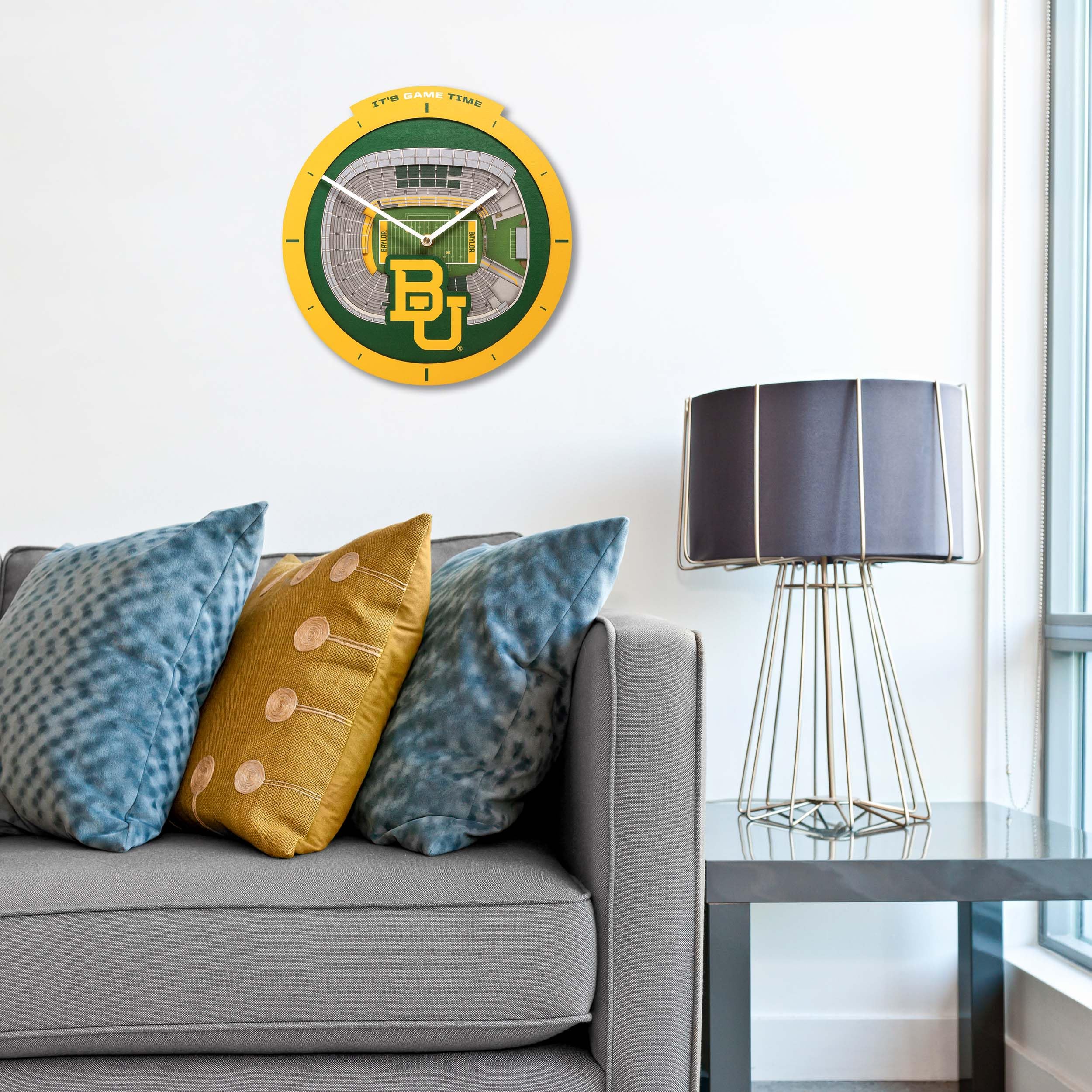 YouTheFan NCAA Baylor Bears 3D StadiumView Clock - Sports Collectibles, Sports Memorabilia, Sports Fan Shop, Sports Gifts
