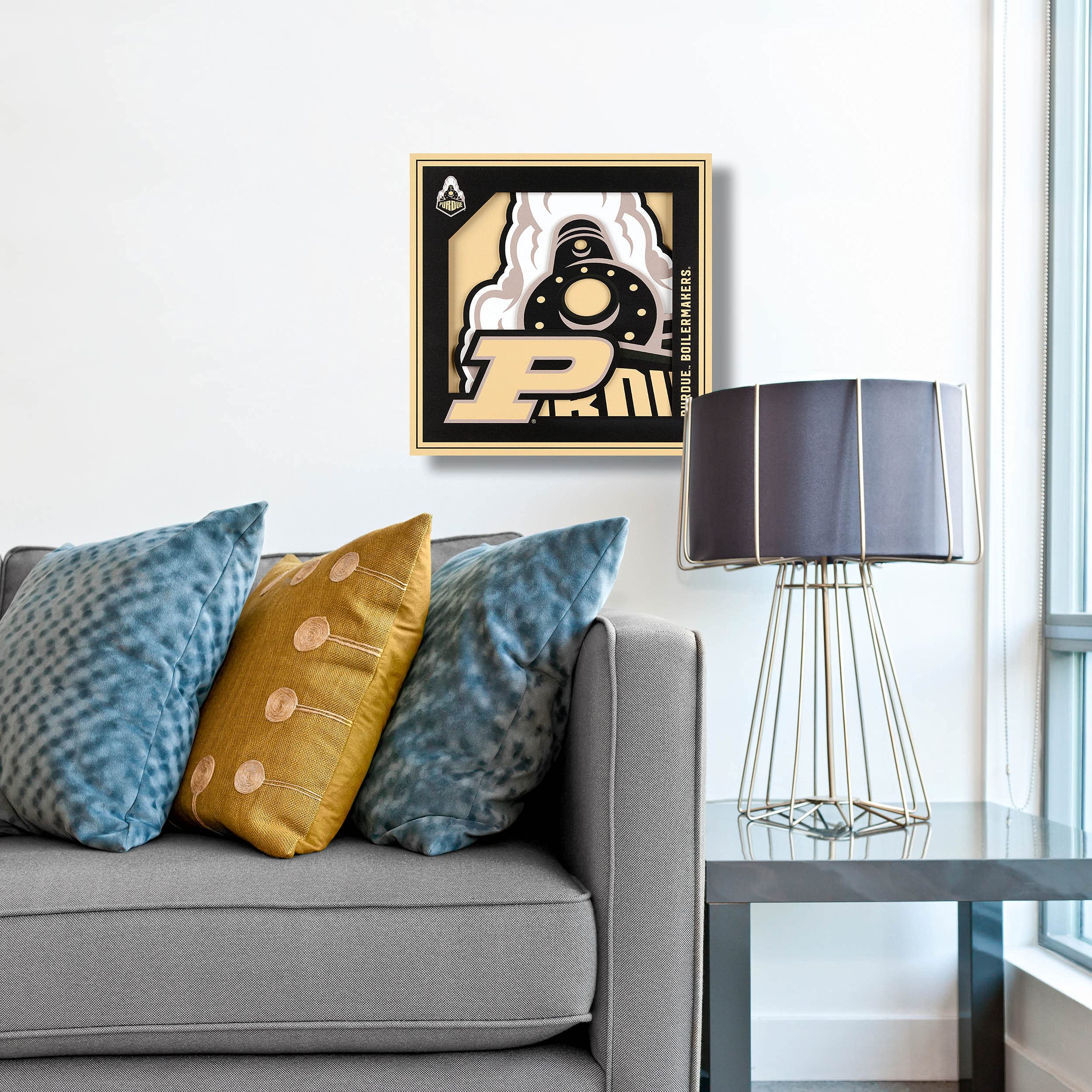 YouTheFan NCAA Purdue Boilermakers 3D Logo Series Wall Art - 12x12 - Sports Collectibles, Sports Memorabilia, Sports Fan Shop, Sports Gifts