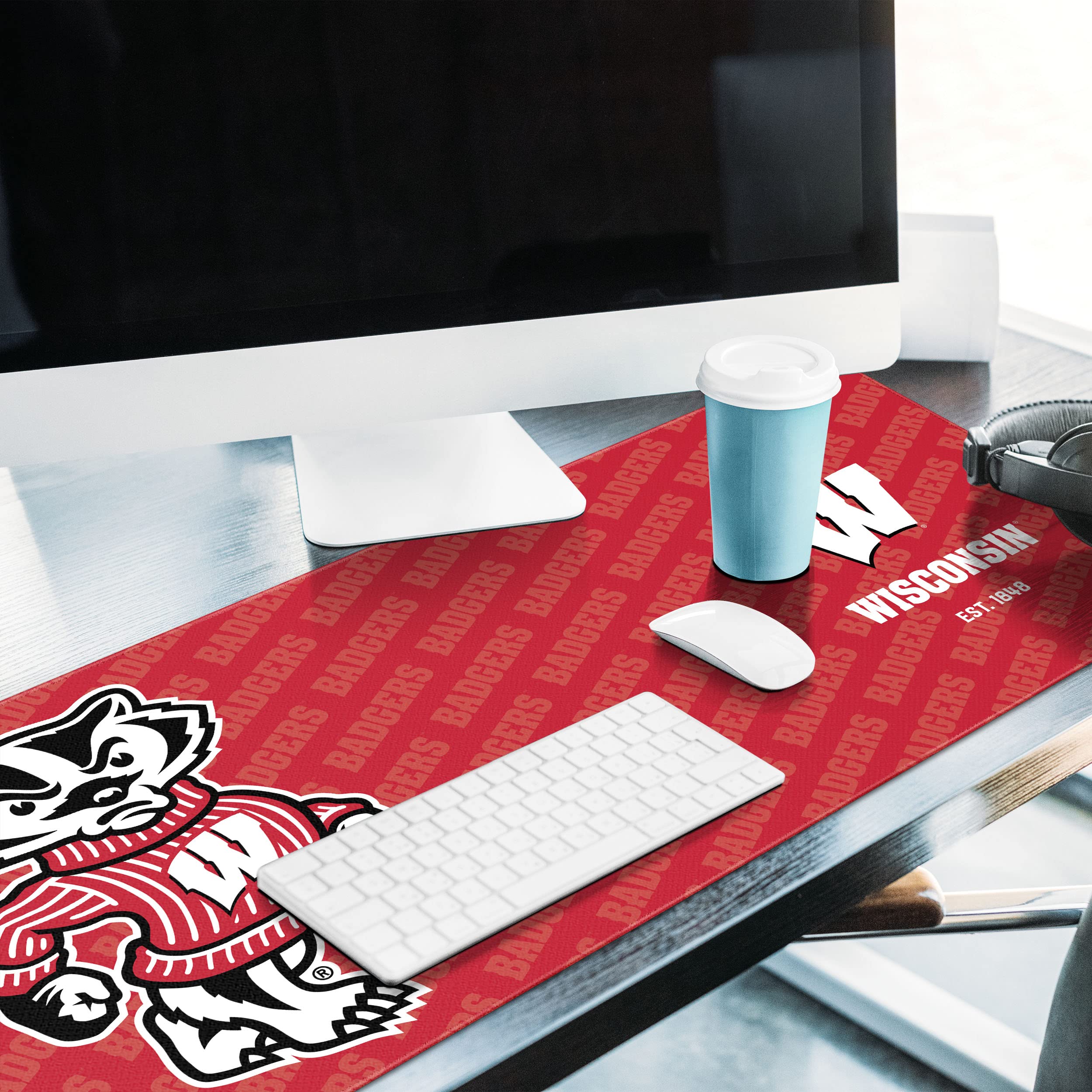 YouTheFan NCAA Wisconsin Badgers Logo Series Desk Pad - Sports Collectibles, Sports Memorabilia, Sports Fan Shop, Sports Gifts