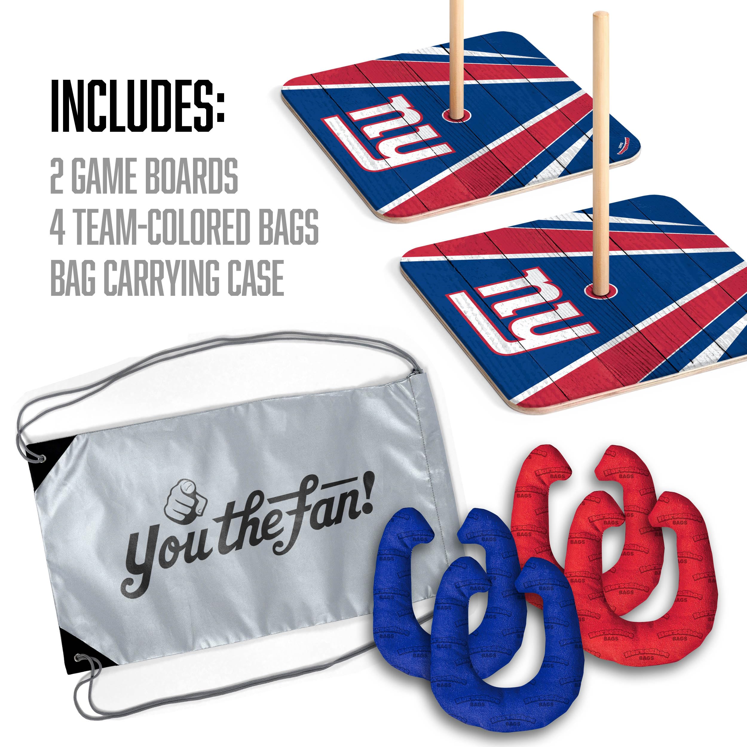 YouTheFan NFL New York Giants Horseshoe Bags Game - Sports Collectibles, Sports Memorabilia, Sports Fan Shop, Sports Gifts