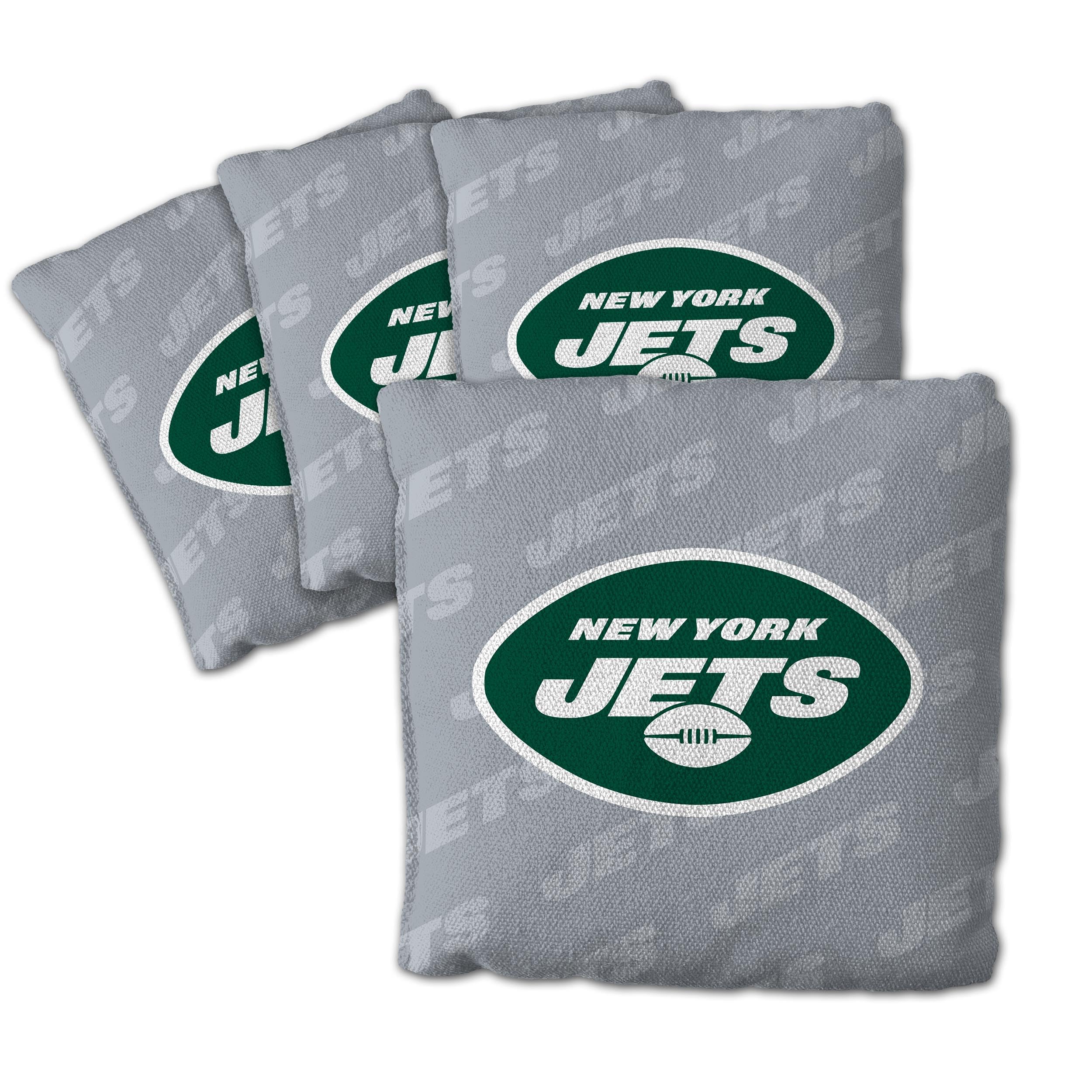 YouTheFan NFL New York Jets Cornhole Bags - 4PK - Grey - Sports Collectibles, Sports Memorabilia, Sports Fan Shop, Sports Gifts
