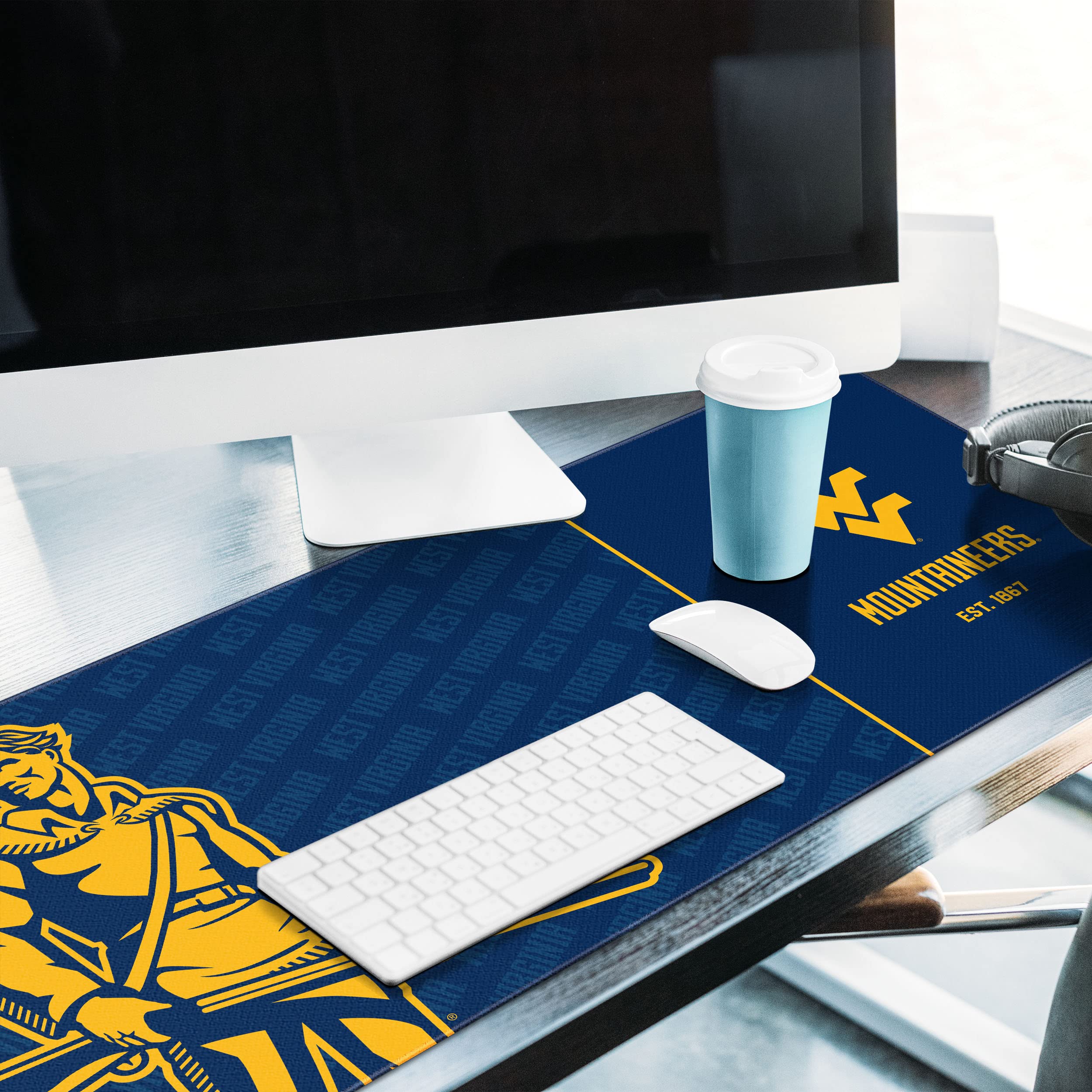 YouTheFan NCAA West Virginia Mountaineers Logo Series Desk Pad - Sports Collectibles, Sports Memorabilia, Sports Fan Shop, Sports Gifts