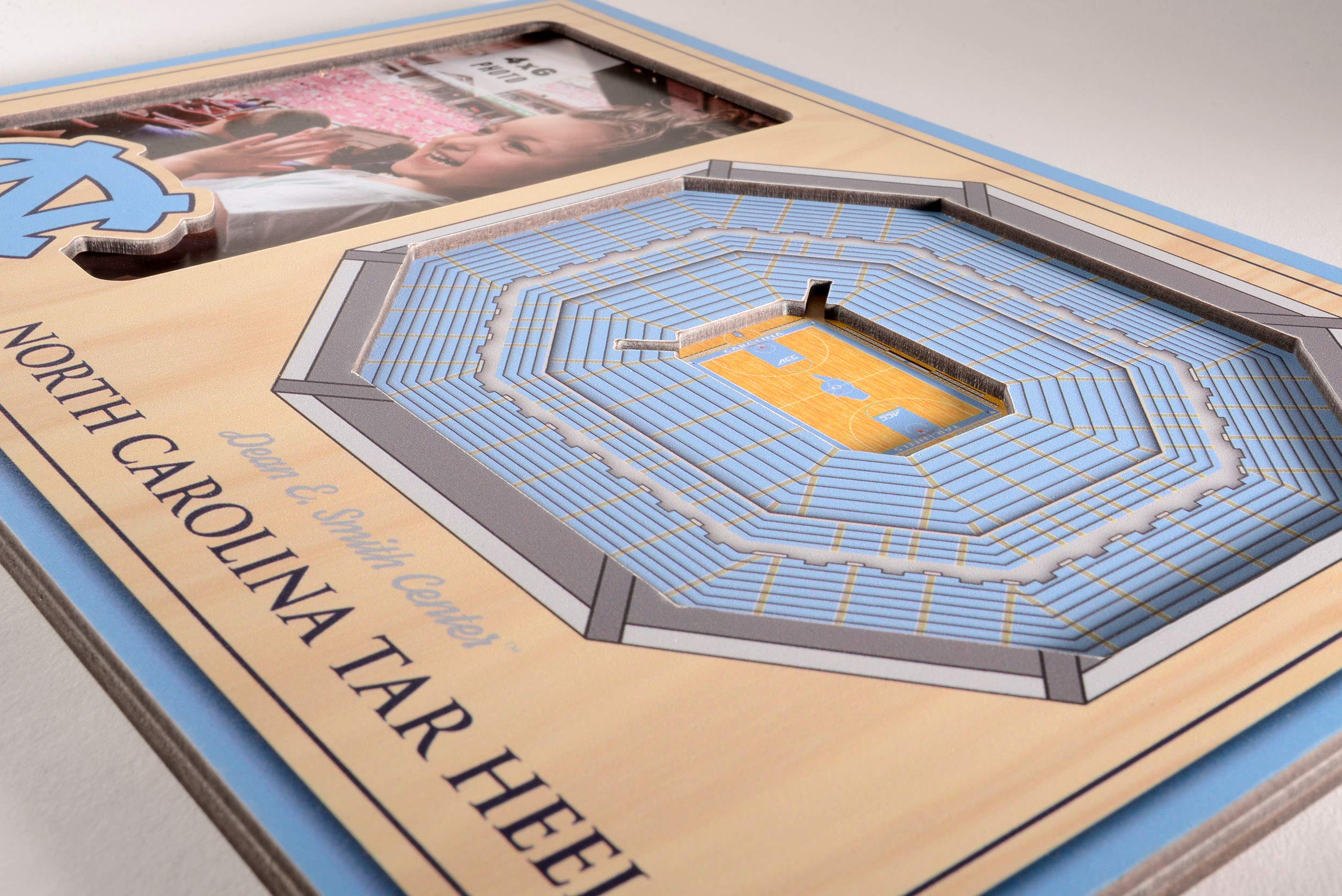 YouTheFan NCAA North Carolina Tar Heels 3D StadiumView Picture Frame - Dean E. Smith Center, 12" x 8" - Sports Collectibles, Sports Memorabilia, Sports Fan Shop, Sports Gifts