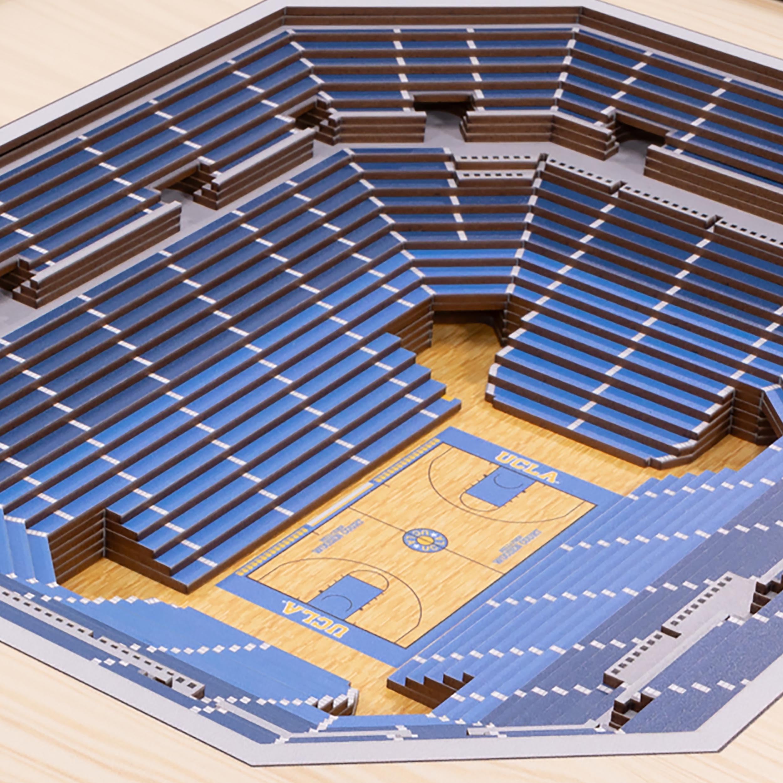 YouTheFan NCAA UCLA Bruins 25-Layer StadiumViews 3D Wall Art - Pauley Pavilion - Sports Collectibles, Sports Memorabilia, Sports Fan Shop, Sports Gifts