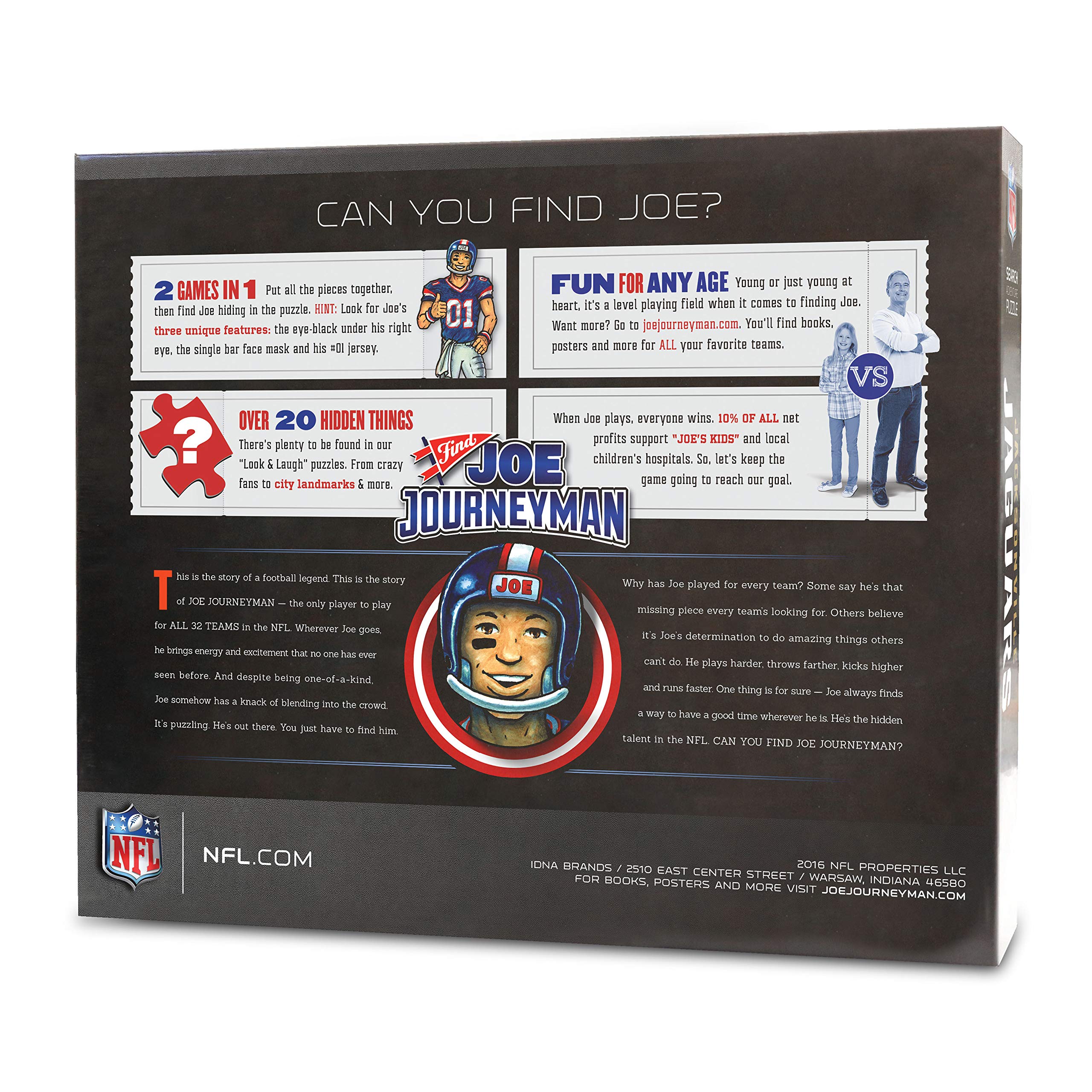 YouTheFan NFL Joe Journeyman 18'' x 24'' 500-Piece Team Puzzle - Sports Collectibles, Sports Memorabilia, Sports Fan Shop, Sports Gifts