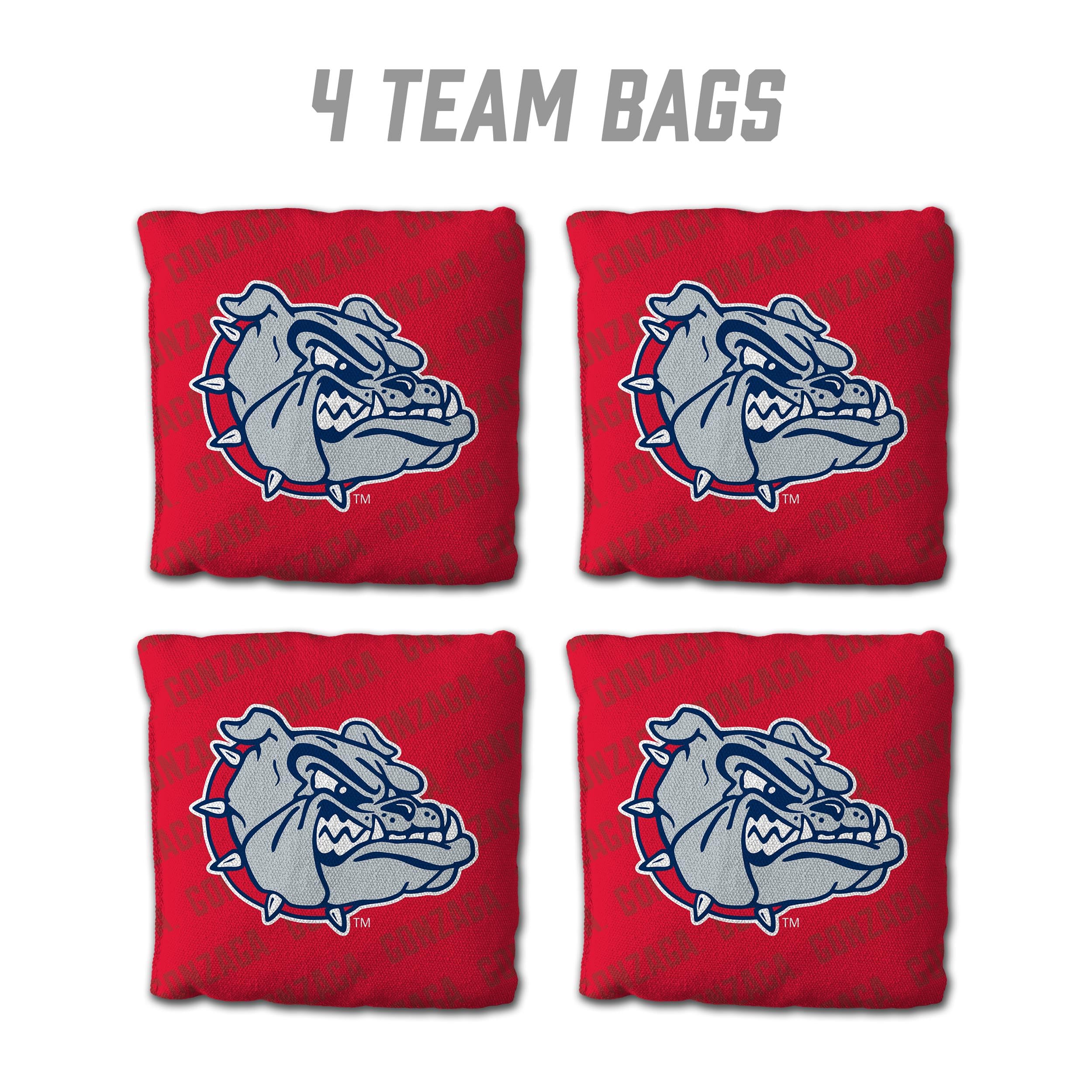 YouTheFan NCAA Gonzaga Bulldogs Cornhole Bags - 4PK - Red - Sports Collectibles, Sports Memorabilia, Sports Fan Shop, Sports Gifts