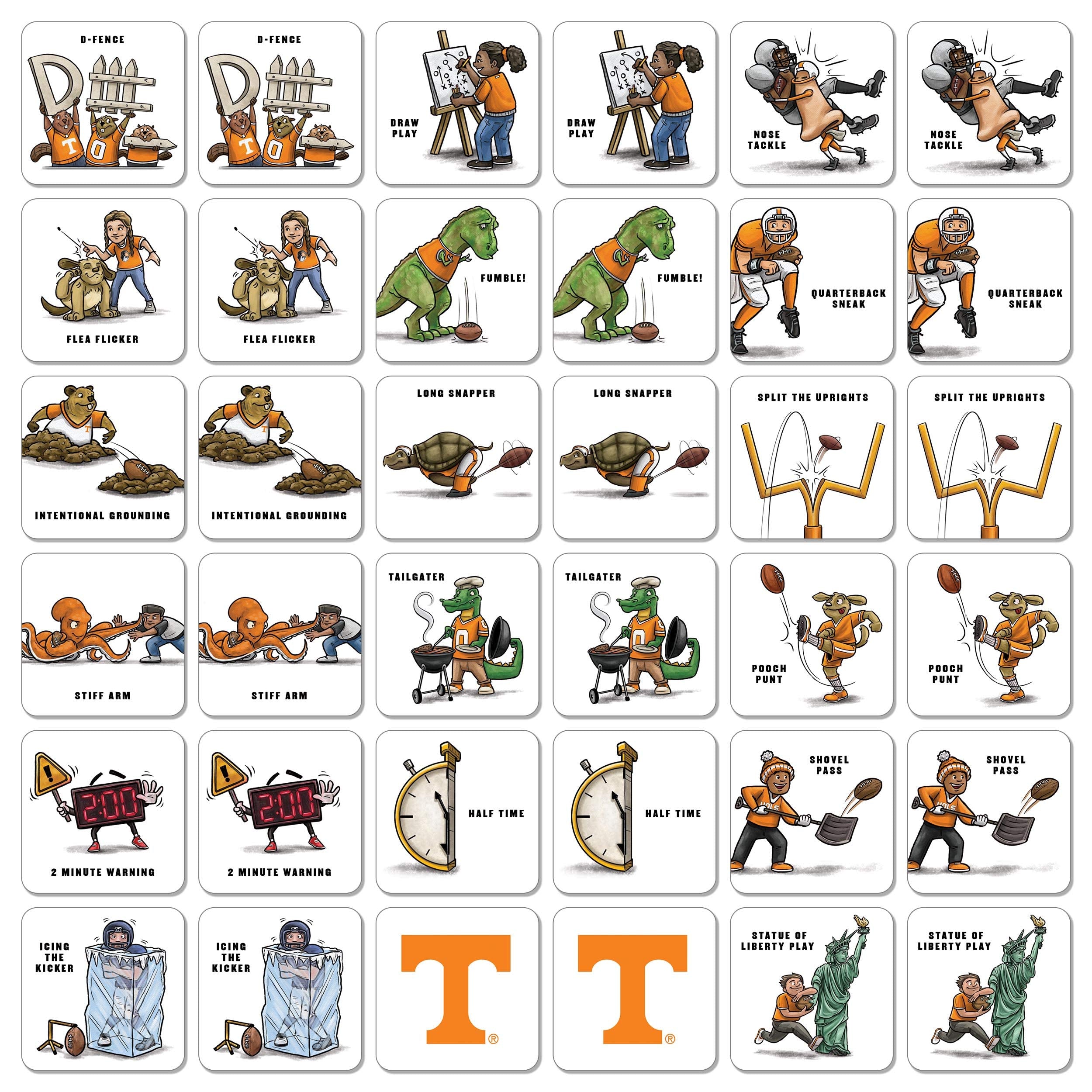 YouTheFan Memory Match YouTheFan NCAA Memory Match Game, Team Colors, Medium US - Sports Collectibles, Sports Memorabilia, Sports Fan Shop, Sports Gifts