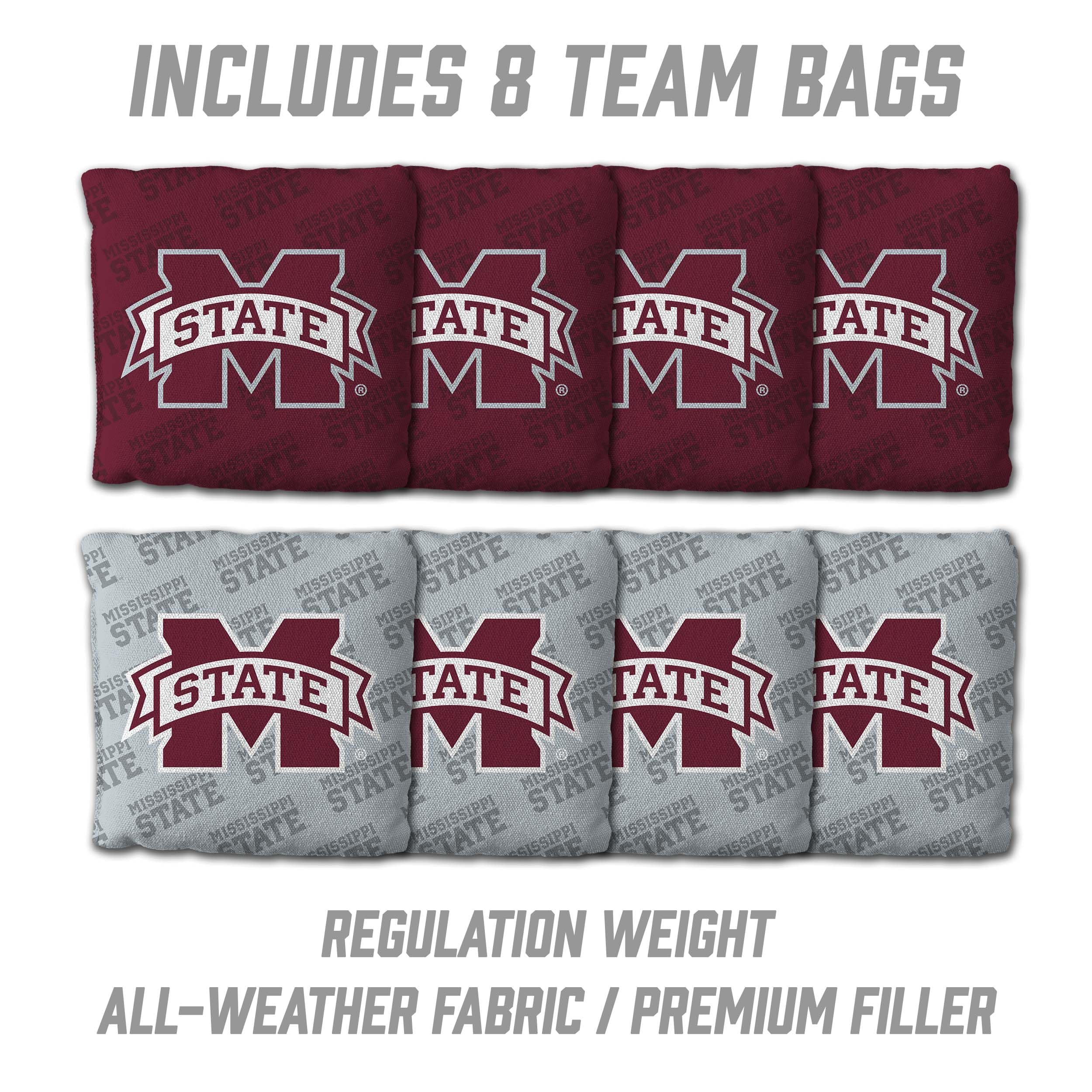 YouTheFan NCAA Mississippi State Bulldogs 2’ x 4’ Professional Wood Cornhole Game with Logo Bags - Sports Collectibles, Sports Memorabilia, Sports Fan Shop, Sports Gifts