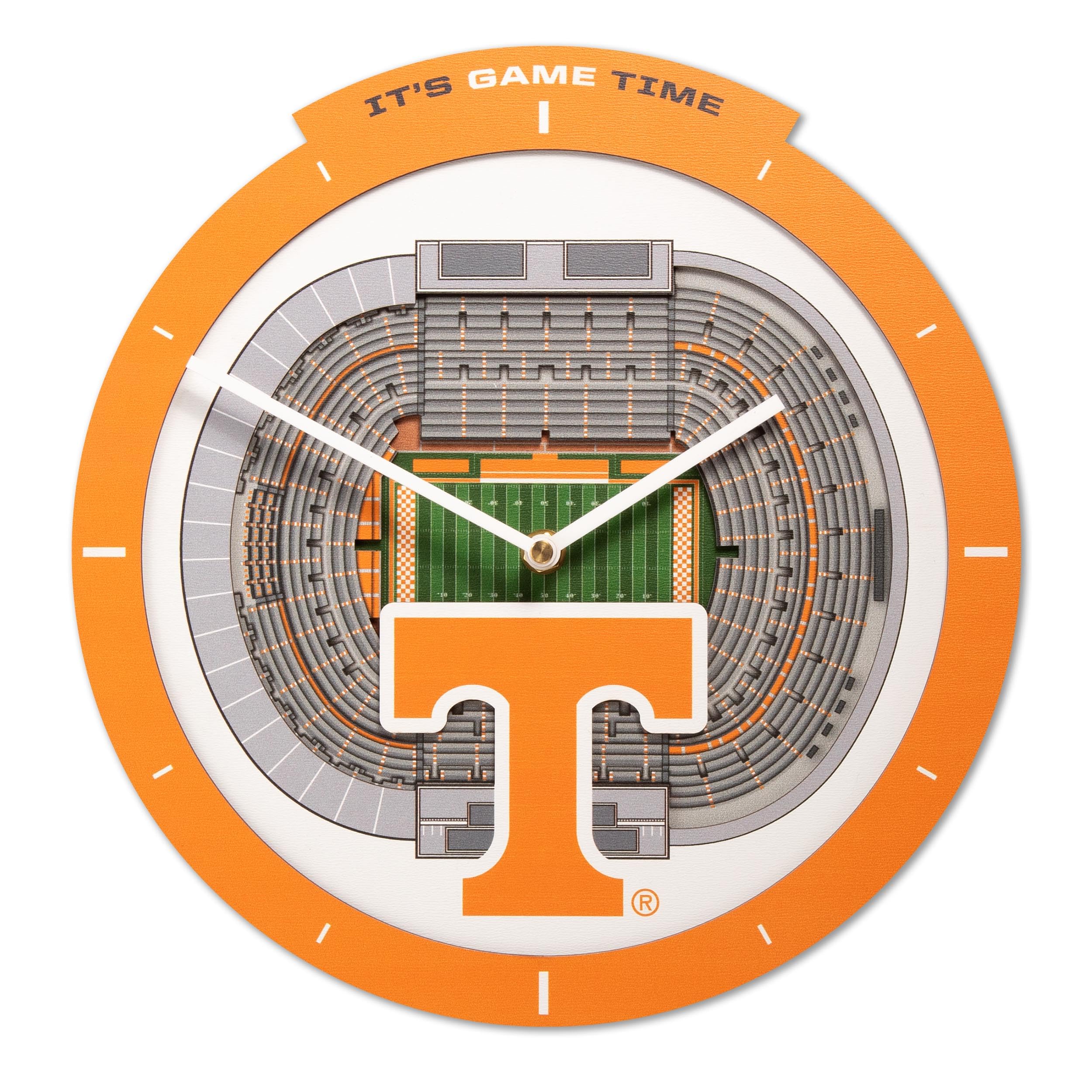 YouTheFan NCAA Tennessee Volunteers 3D StadiumView Clock - Sports Collectibles, Sports Memorabilia, Sports Fan Shop, Sports Gifts