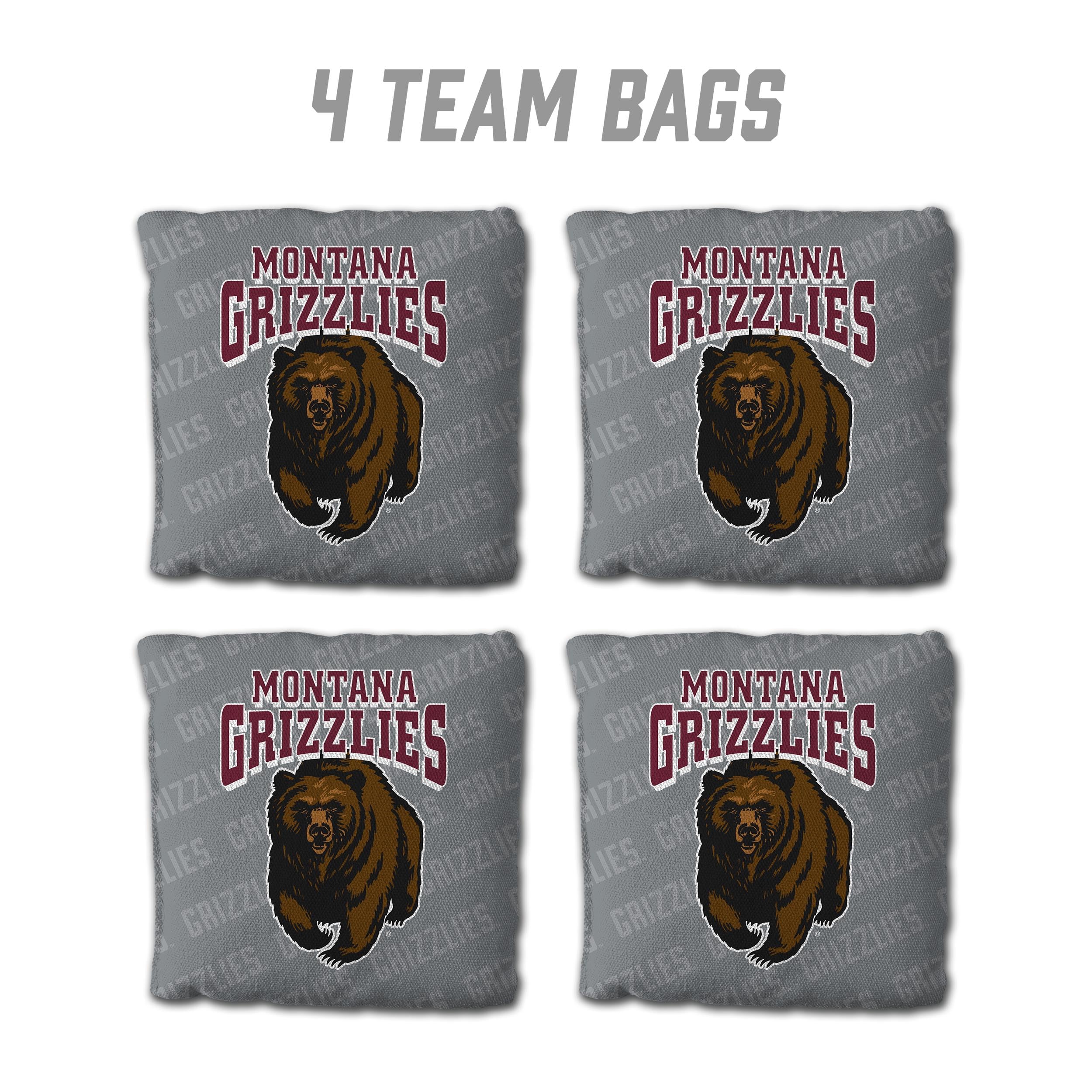 YouTheFan NCAA Montana Grizzlies Cornhole Bags - 4PK - Grey - Sports Collectibles, Sports Memorabilia, Sports Fan Shop, Sports Gifts