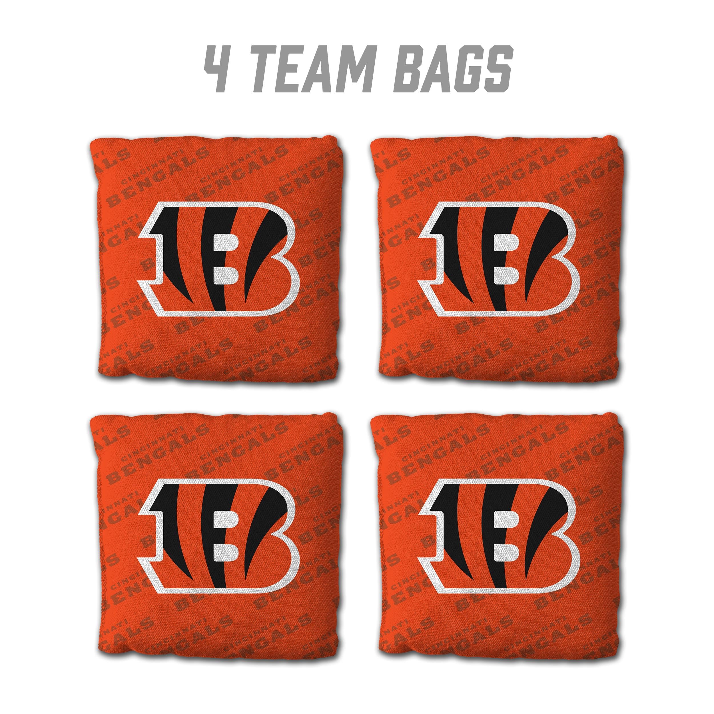 YouTheFan NFL Cincinnati Bengals Cornhole Bags - 4PK - Orange - Sports Collectibles, Sports Memorabilia, Sports Fan Shop, Sports Gifts