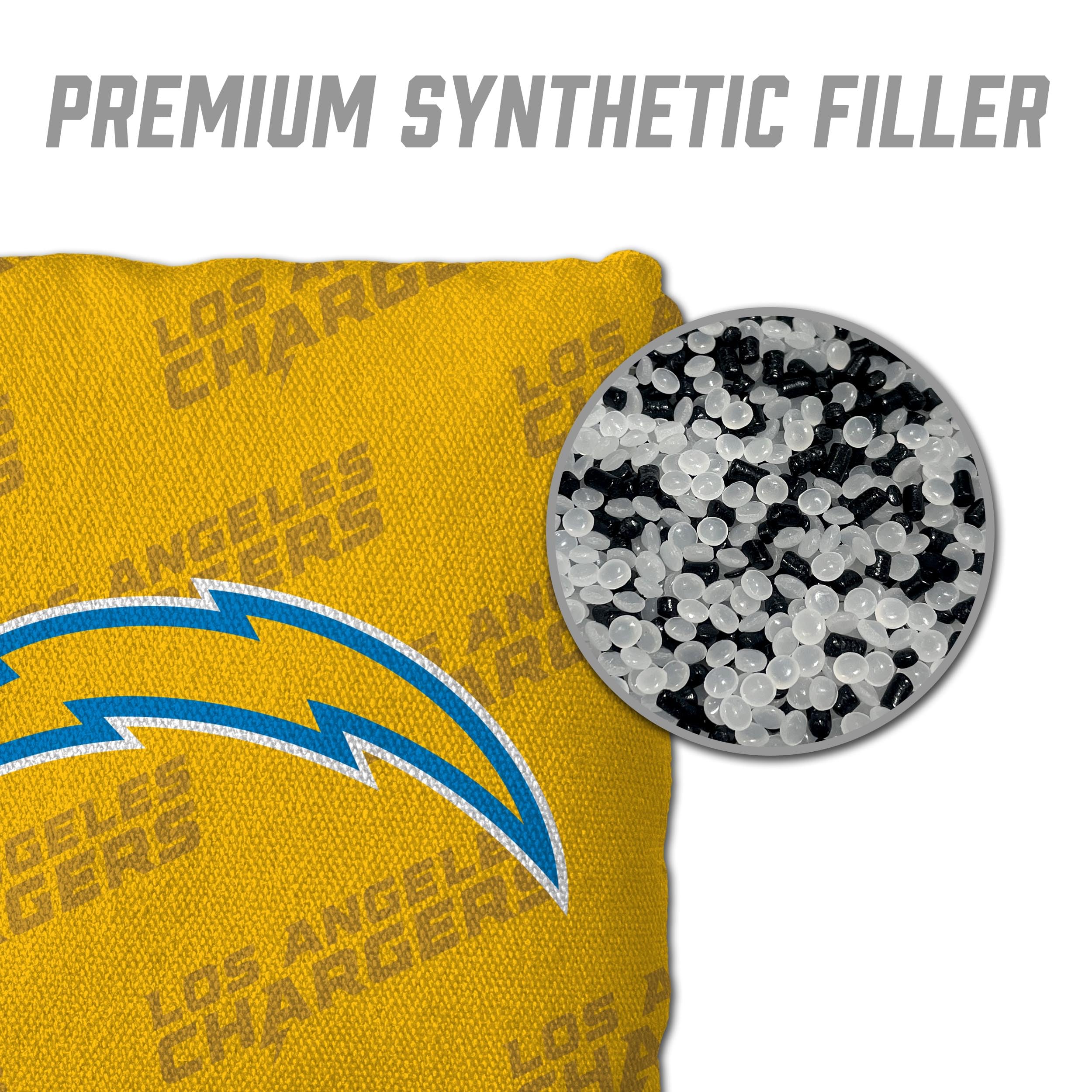 YouTheFan NFL Los Angeles Chargers Cornhole Bags - 4PK - Yellow - Sports Collectibles, Sports Memorabilia, Sports Fan Shop, Sports Gifts