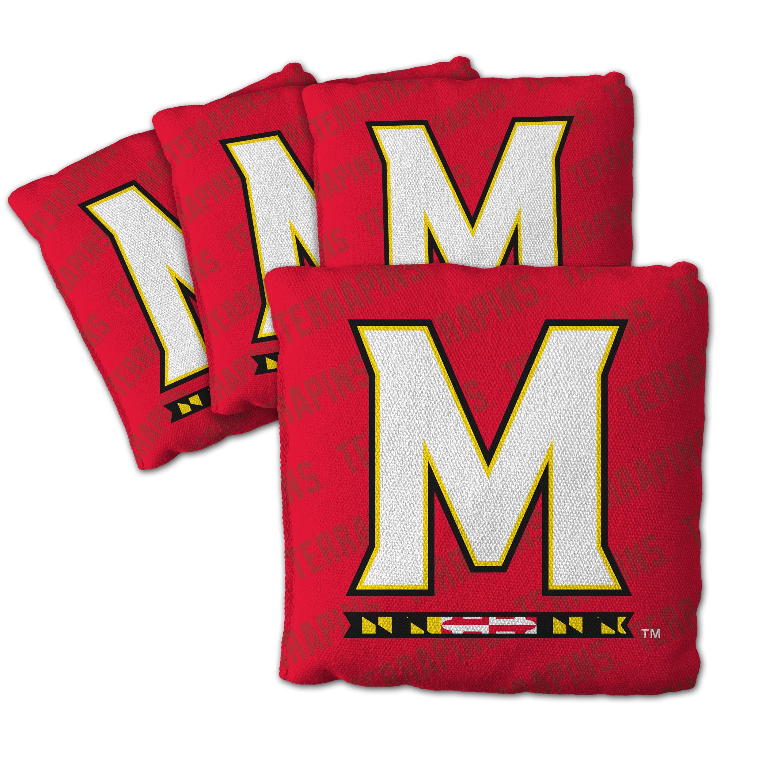 YouTheFan NCAA Maryland Terrapins Cornhole Bags - 4PK - Red - Sports Collectibles, Sports Memorabilia, Sports Fan Shop, Sports Gifts