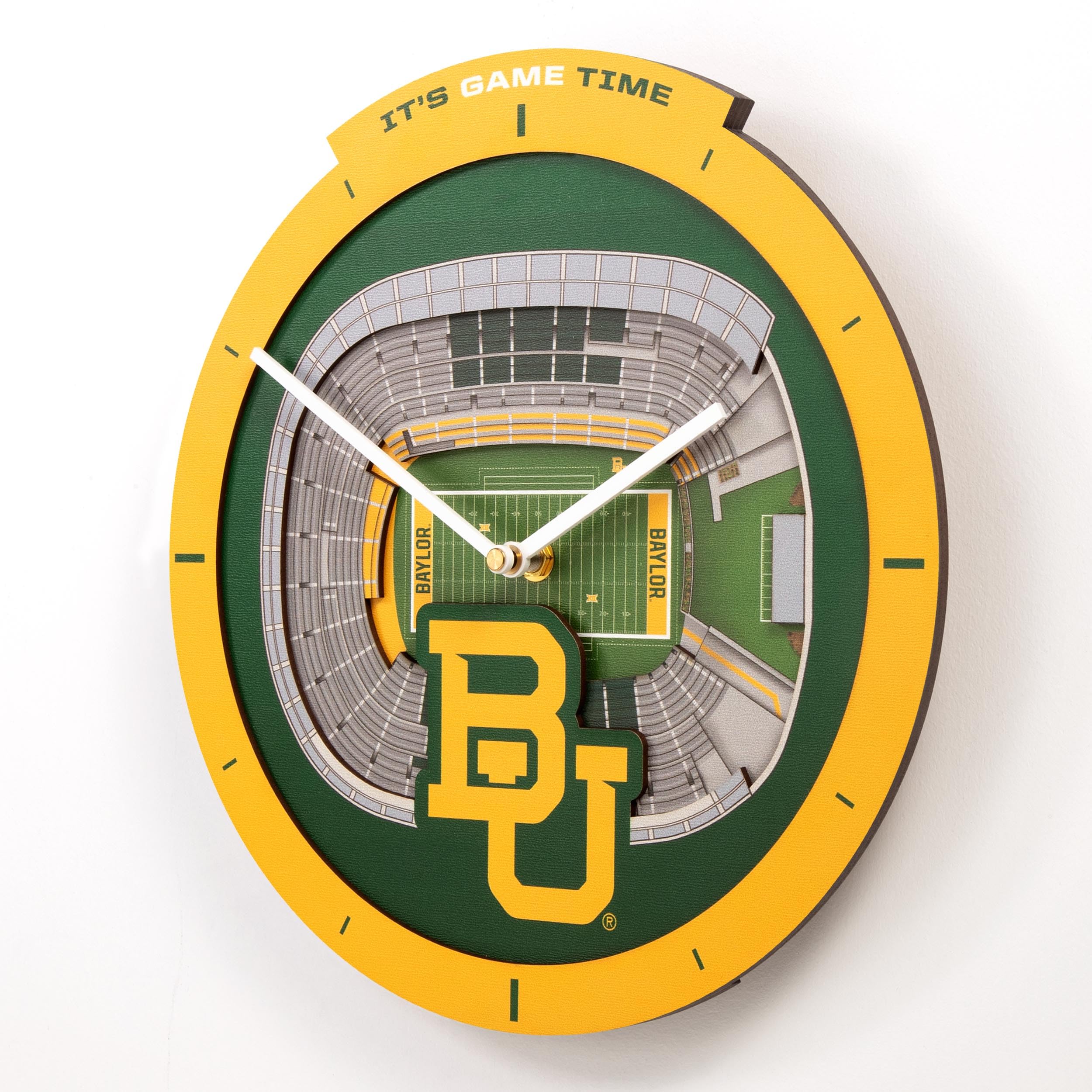 YouTheFan NCAA Baylor Bears 3D StadiumView Clock - Sports Collectibles, Sports Memorabilia, Sports Fan Shop, Sports Gifts