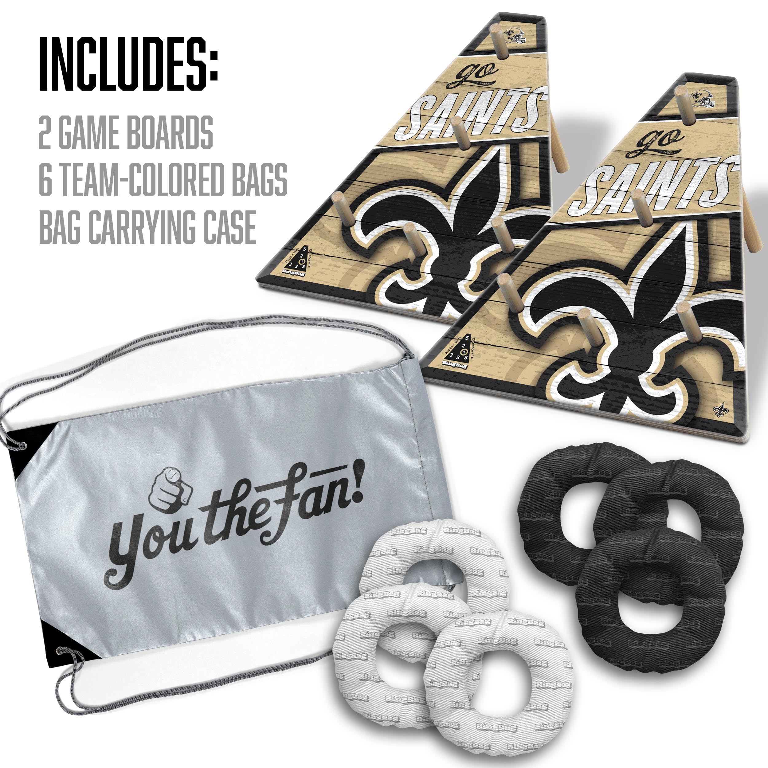 YouTheFan NFL New Orleans Saints RingBag - Sports Collectibles, Sports Memorabilia, Sports Fan Shop, Sports Gifts