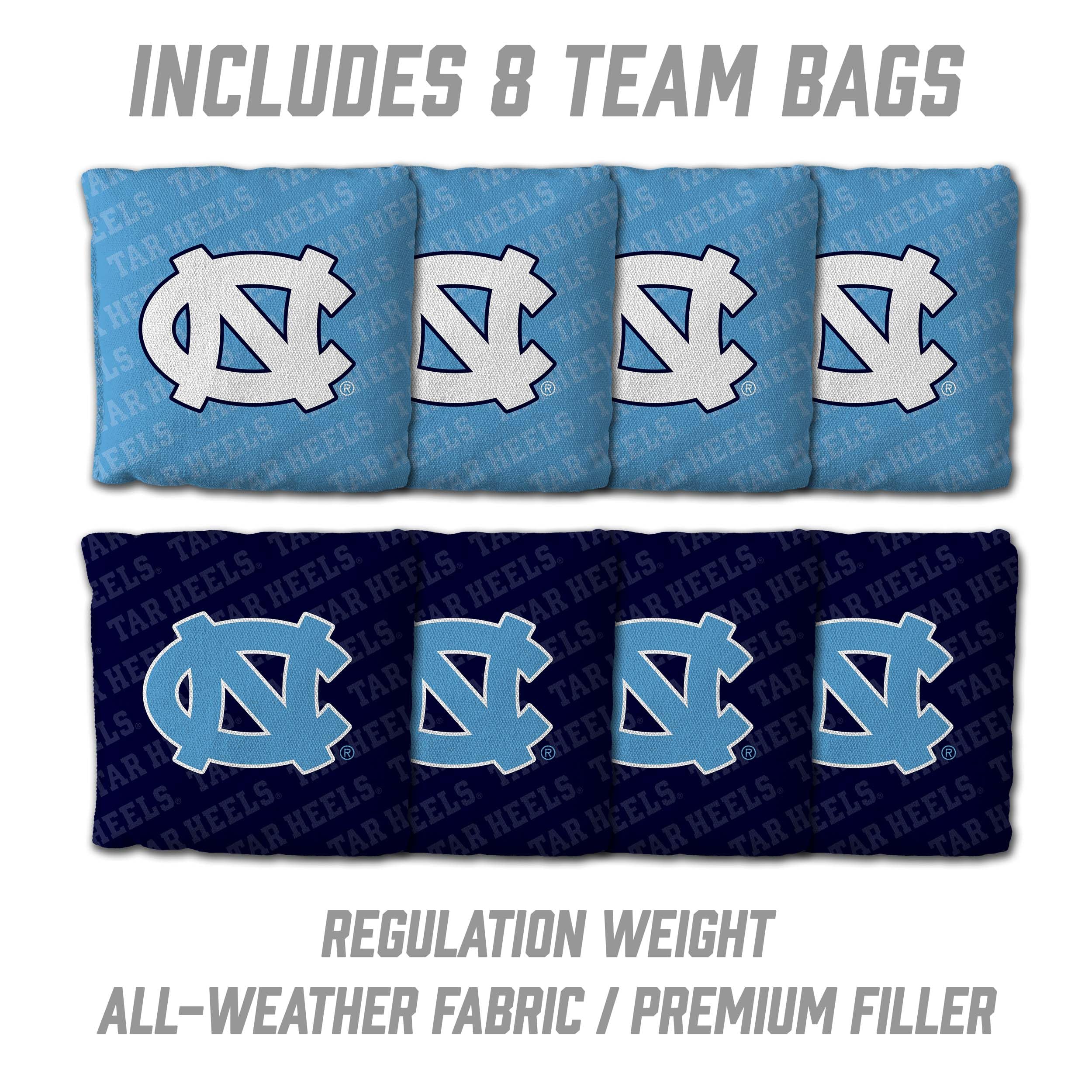 YouTheFan NCAA North Carolina Tar Heels 2’ x 4’ Professional Wood Cornhole Game with Logo Bags - Sports Collectibles, Sports Memorabilia, Sports Fan Shop, Sports Gifts
