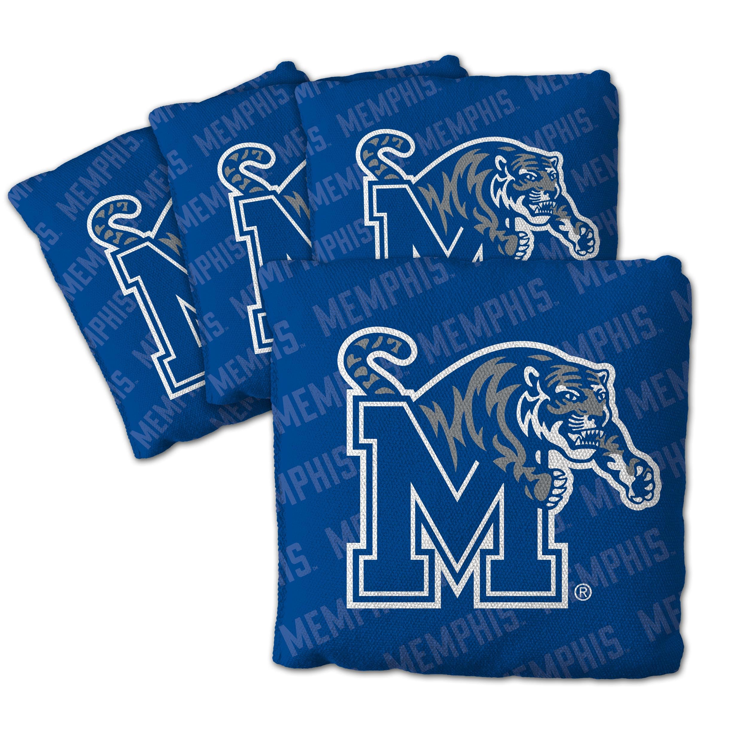 YouTheFan NCAA Memphis Tigers Cornhole Bags - 4PK - Blue - Sports Collectibles, Sports Memorabilia, Sports Fan Shop, Sports Gifts