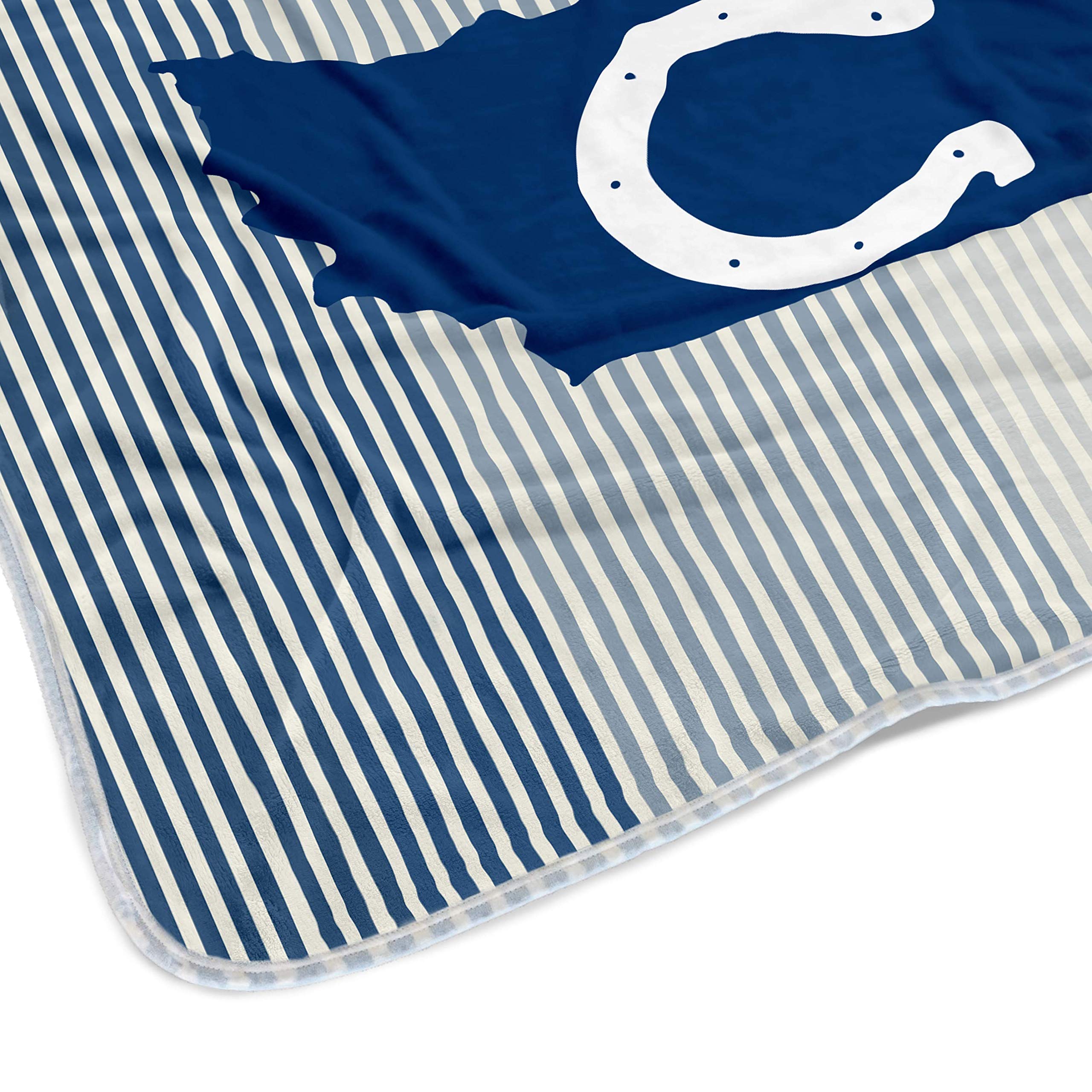 Pegasus Sports NFL Ultra Fleece State Stripe Blanket- Indianapolis Colts, Team Color, 60x70 - Sports Gifts, Sports Memorabilia, Sports Collectibles, Fan Shop
