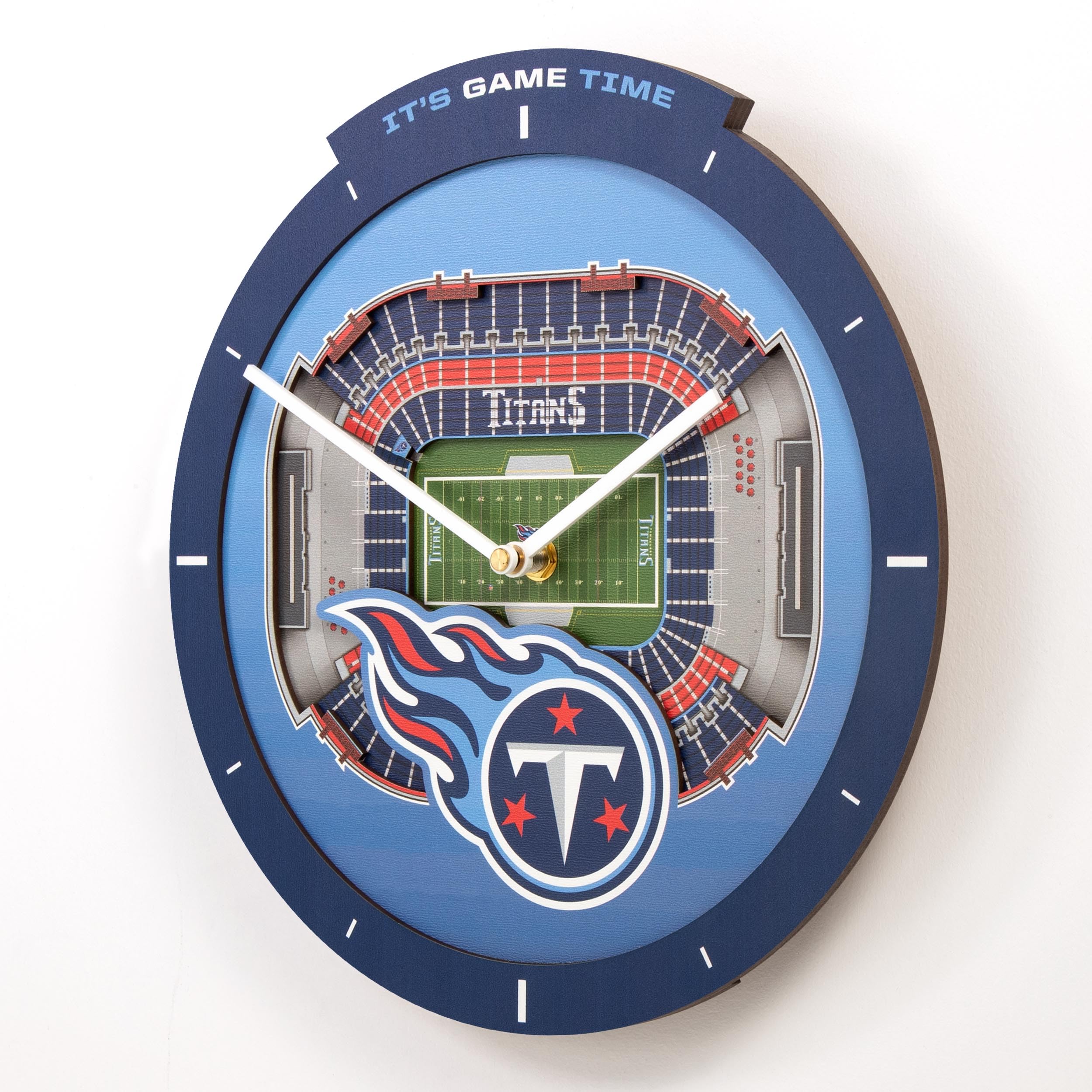 YouTheFan NFL Tennessee Titans 3D StadiumView Clock - Sports Gifts, Sports Memorabilia, Sports Collectibles, Fan Shop