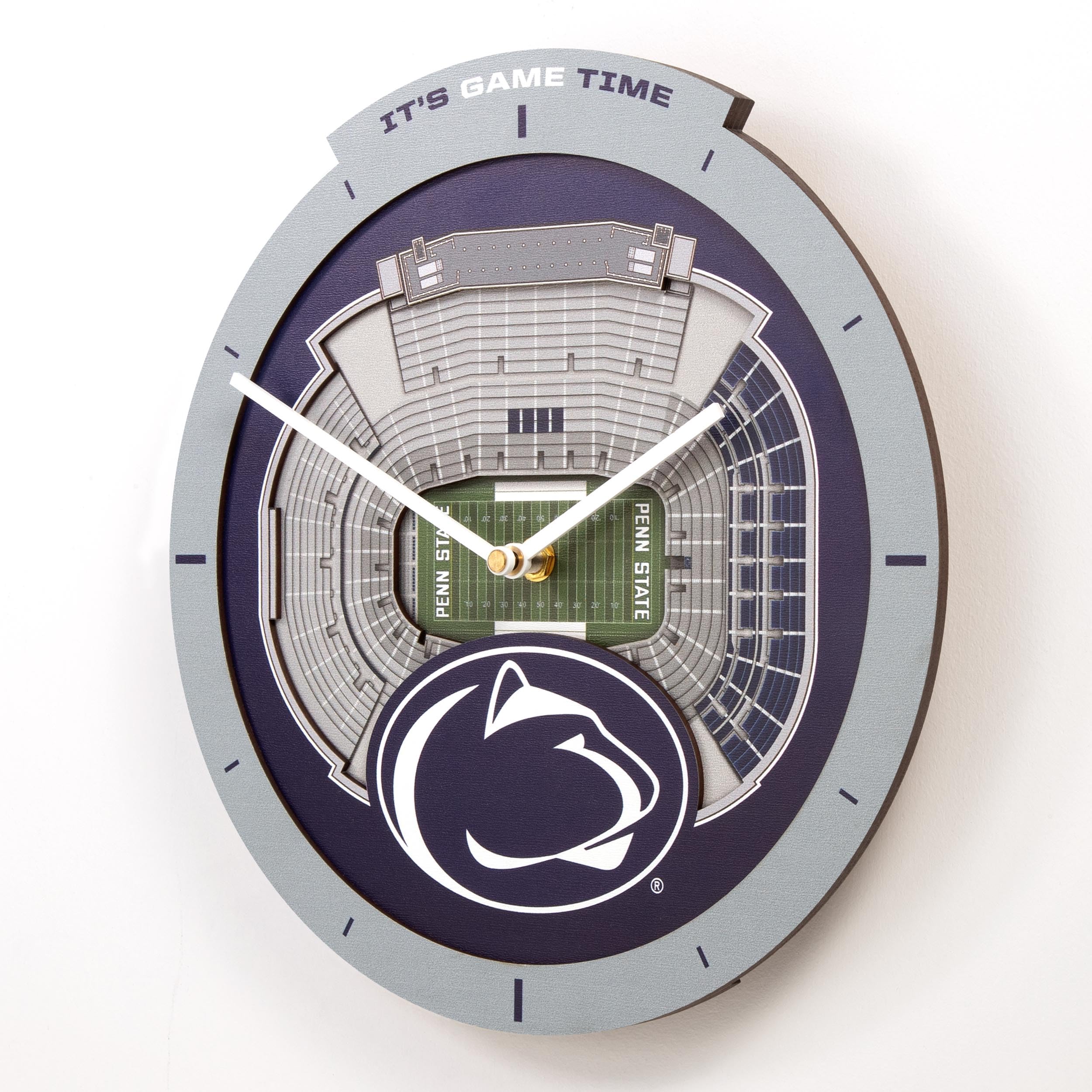 YouTheFan NCAA Penn State Nittany Lions 3D StadiumView Clock - Sports Collectibles, Sports Memorabilia, Sports Fan Shop, Sports Gifts