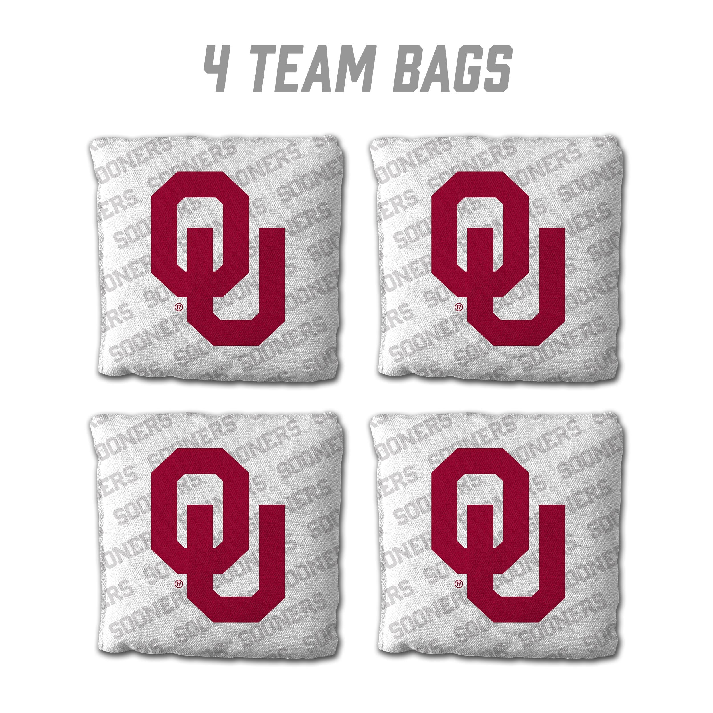 YouTheFan NCAA Oklahoma Sooners Cornhole Bags - 4PK - White - Sports Collectibles, Sports Memorabilia, Sports Fan Shop, Sports Gifts