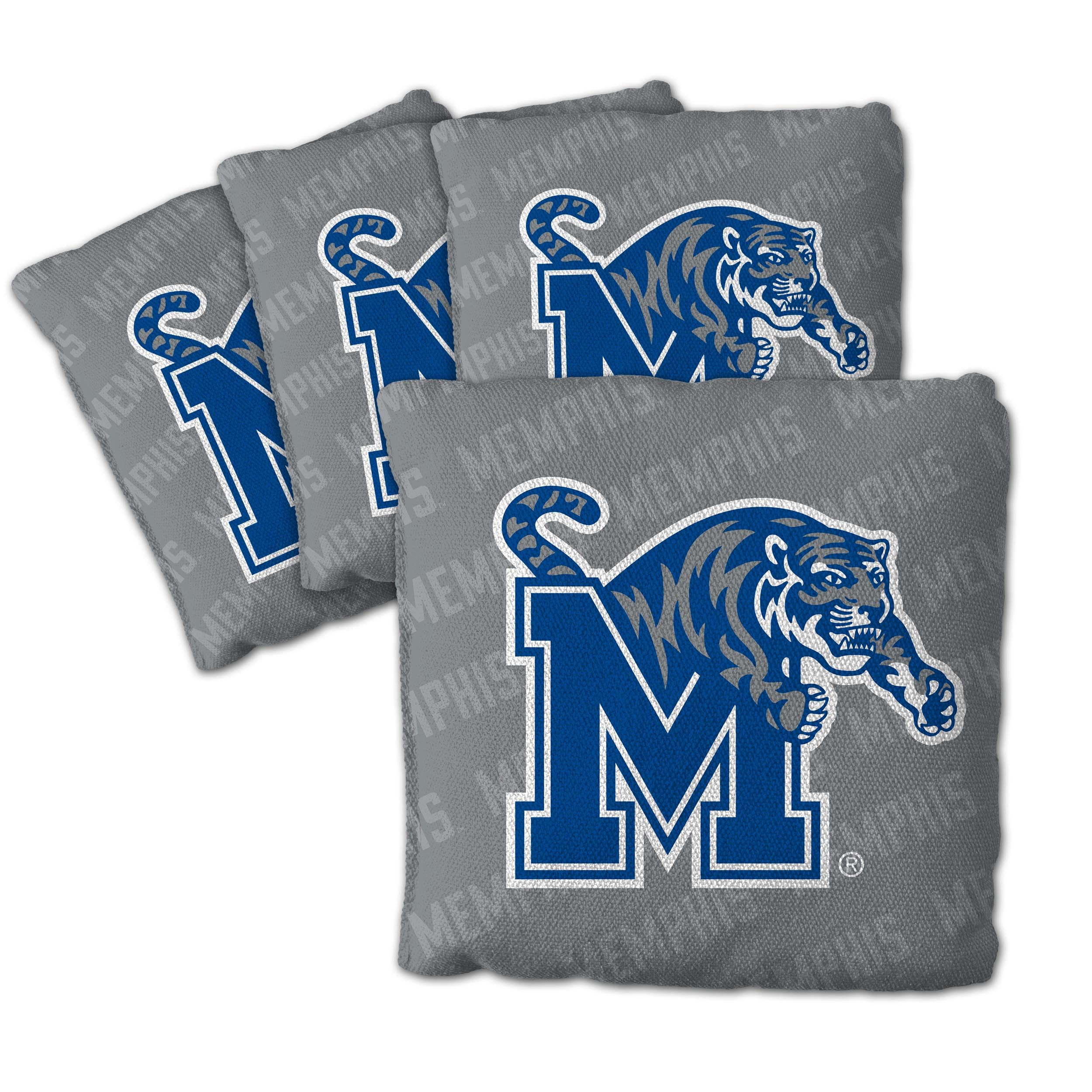 YouTheFan NCAA Memphis Tigers Cornhole Bags - 4PK - Grey - Sports Collectibles, Sports Memorabilia, Sports Fan Shop, Sports Gifts