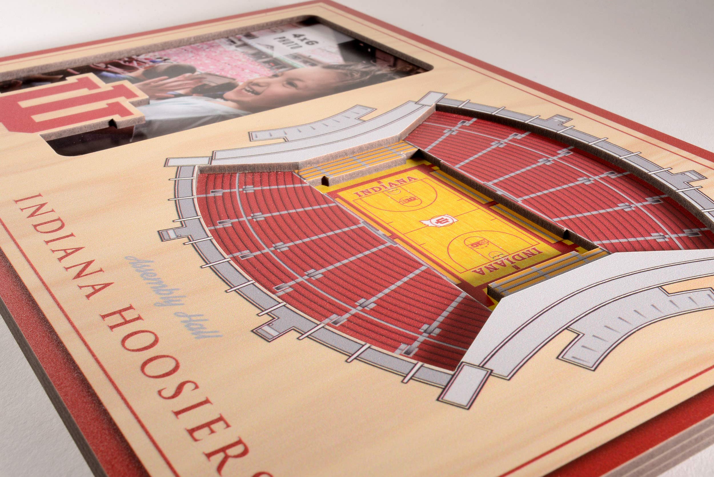 YouTheFan NCAA Indiana Hoosiers 3D StadiumView Picture Frame - Assembly Hall - Sports Collectibles, Sports Memorabilia, Sports Fan Shop, Sports Gifts