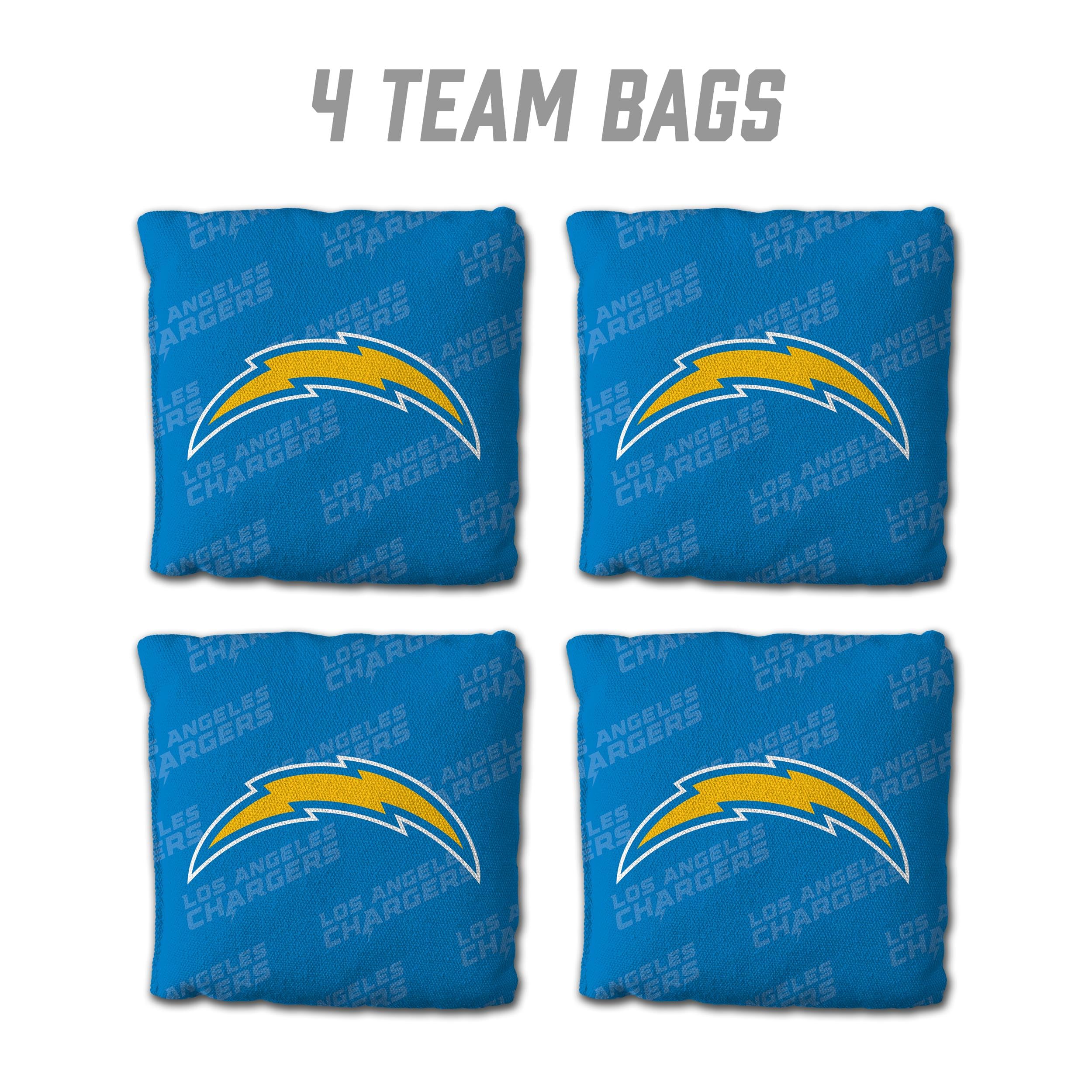 YouTheFan NFL Los Angeles Chargers Cornhole Bags - 4PK - Blue - Sports Collectibles, Sports Memorabilia, Sports Fan Shop, Sports Gifts