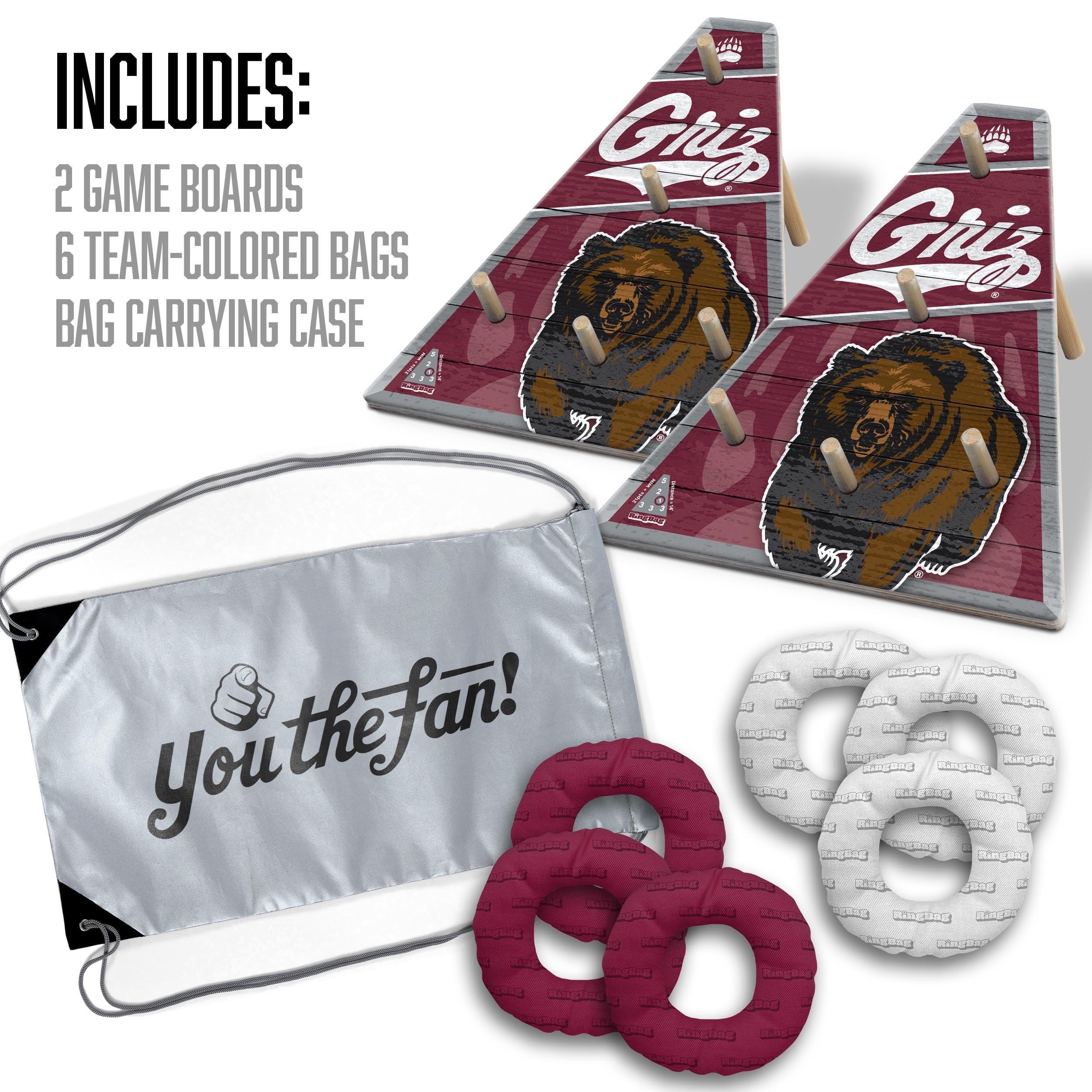 YouTheFan NCAA Montana Grizzlies RingBag - Sports Collectibles, Sports Memorabilia, Sports Fan Shop, Sports Gifts